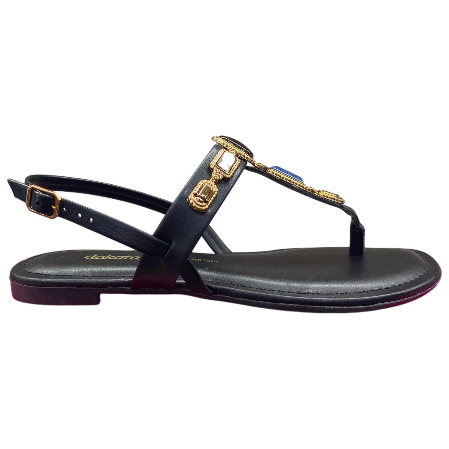 Sandália Rasteira Feminina Dakota Com Ajuste No Calcanhar