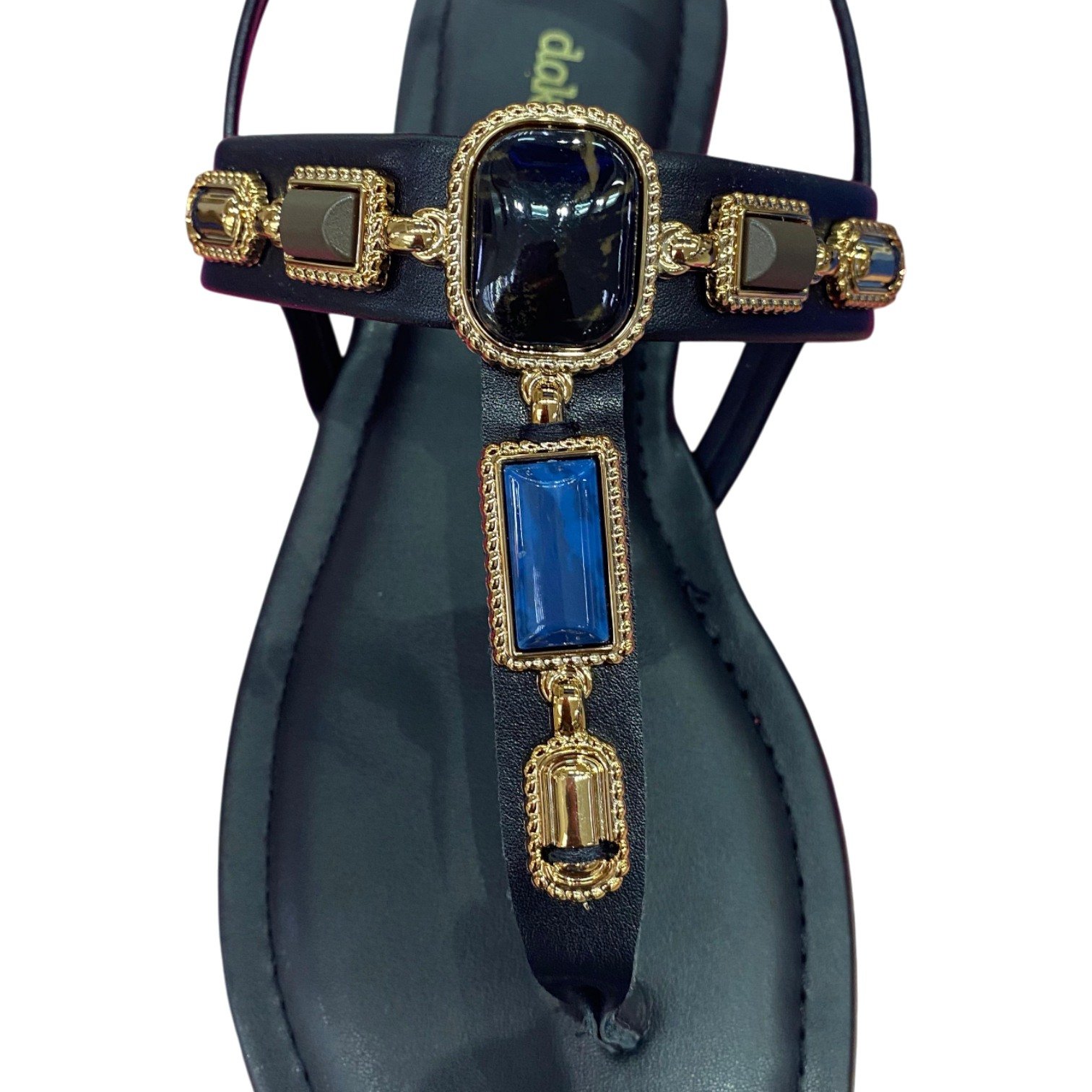 Sandália Rasteira Feminina Dakota Com Ajuste No Calcanhar Preto 4