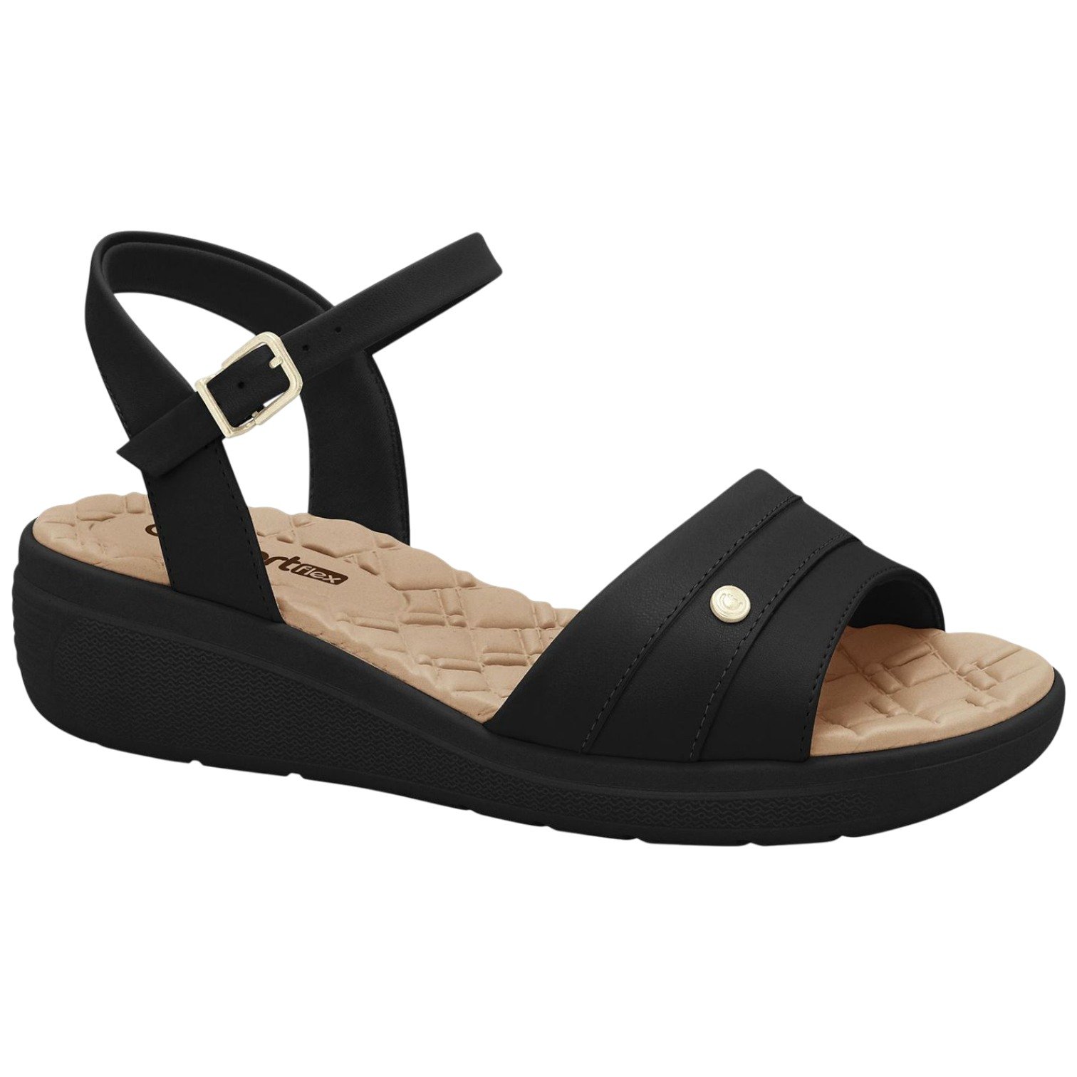 Sandália Casual Feminina Comfortflex Anabela Confortável