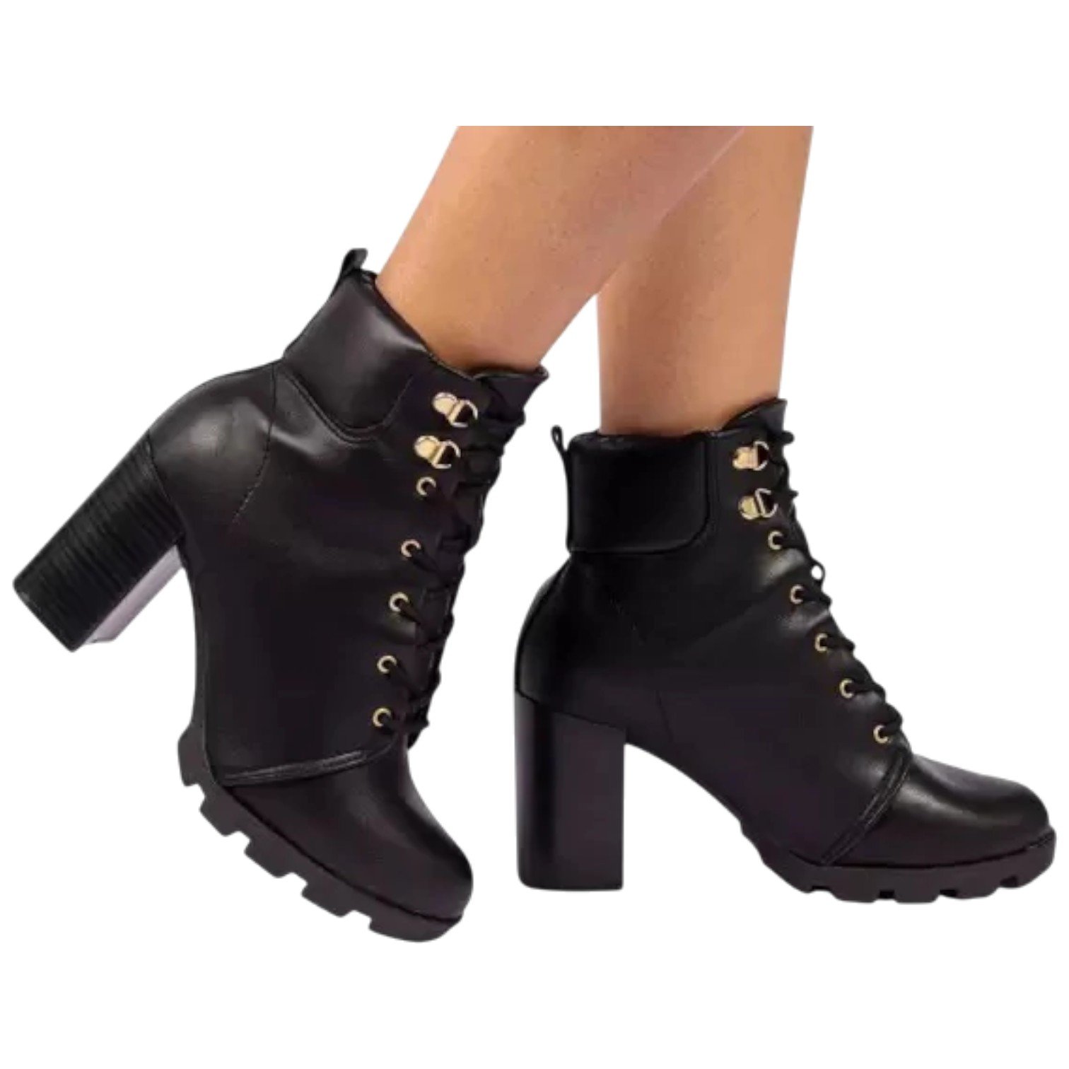 Bota Corturno Feminino Beira Rio Salto Alto Preto 2