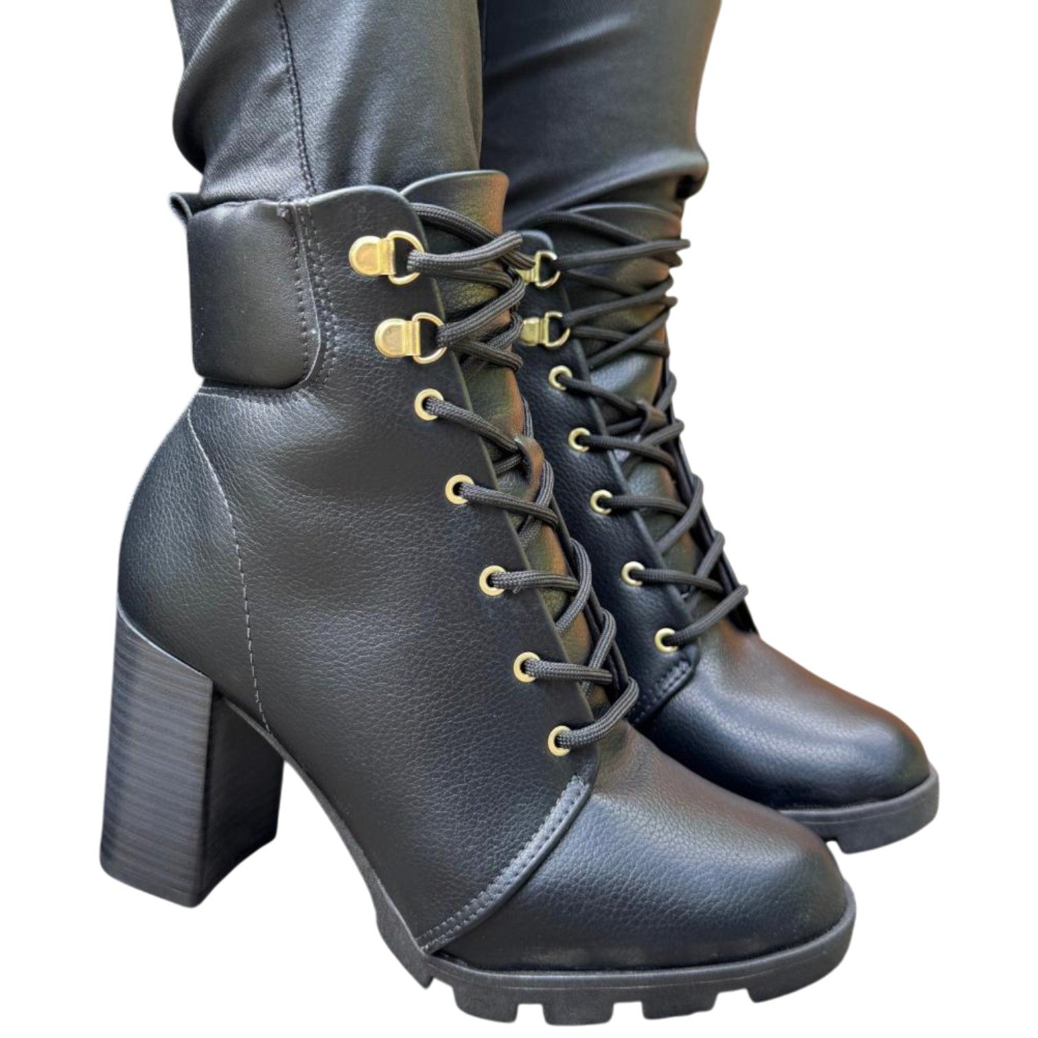 Bota Corturno Feminino Beira Rio Salto Alto Preto 3