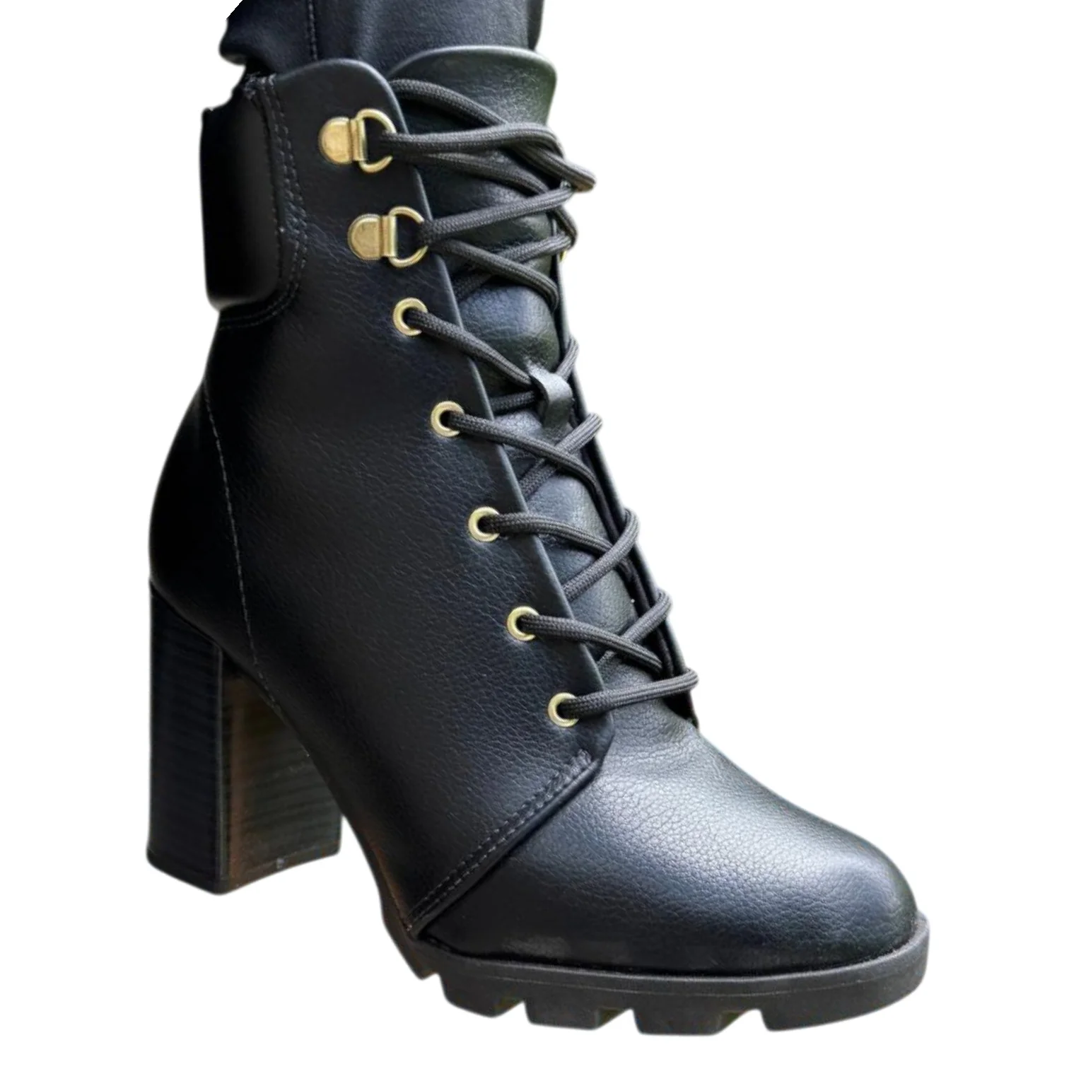 Bota Corturno Feminino Beira Rio Salto Alto Preto 4