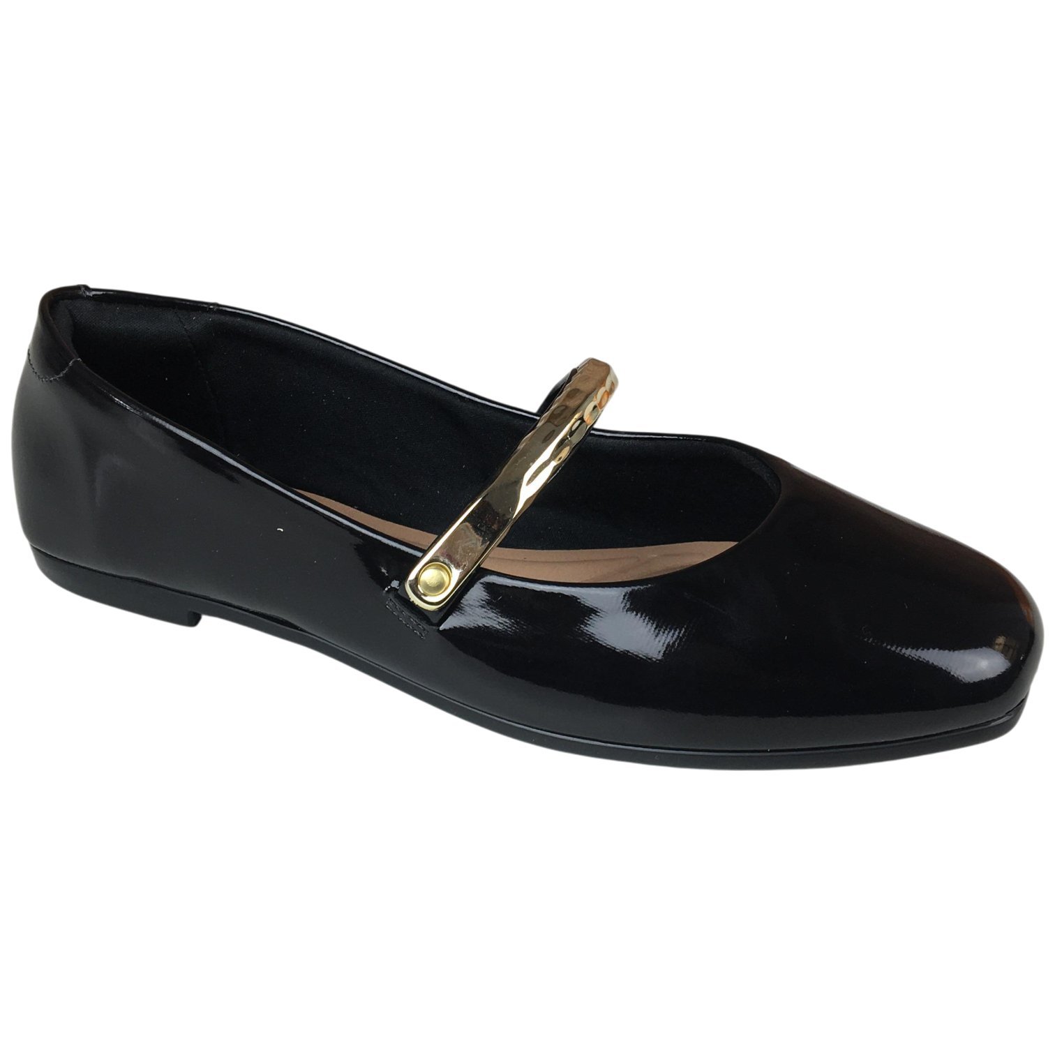 Sapatilha Casual Feminina Beira Rio Conforto Bico Quadrado Preto 2