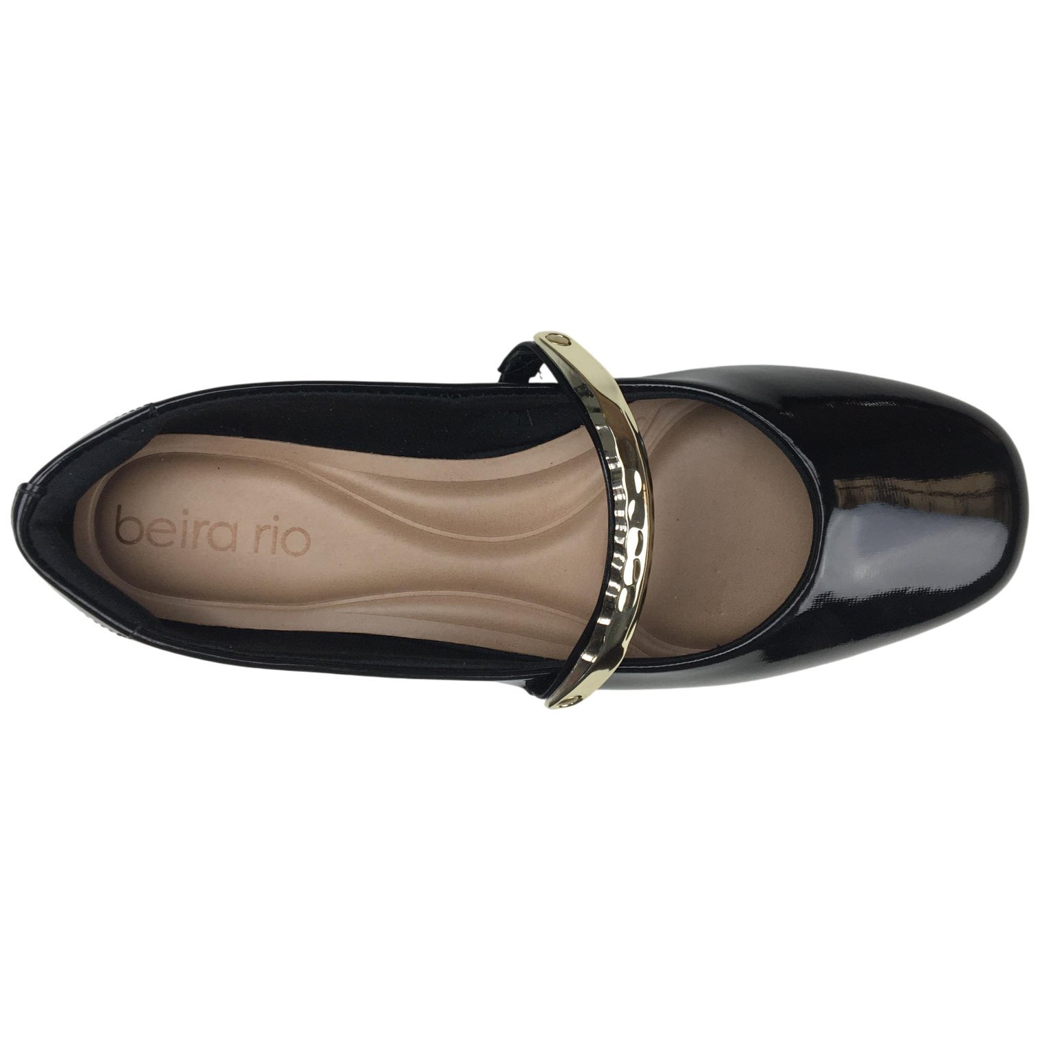 Sapatilha Casual Feminina Beira Rio Conforto Bico Quadrado Preto 4