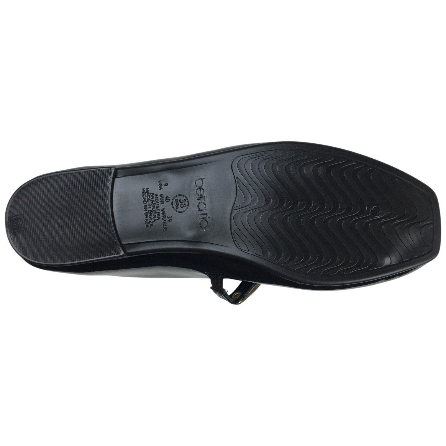 Sapatilha Casual Feminina Beira Rio Conforto Bico Quadrado Preto 5