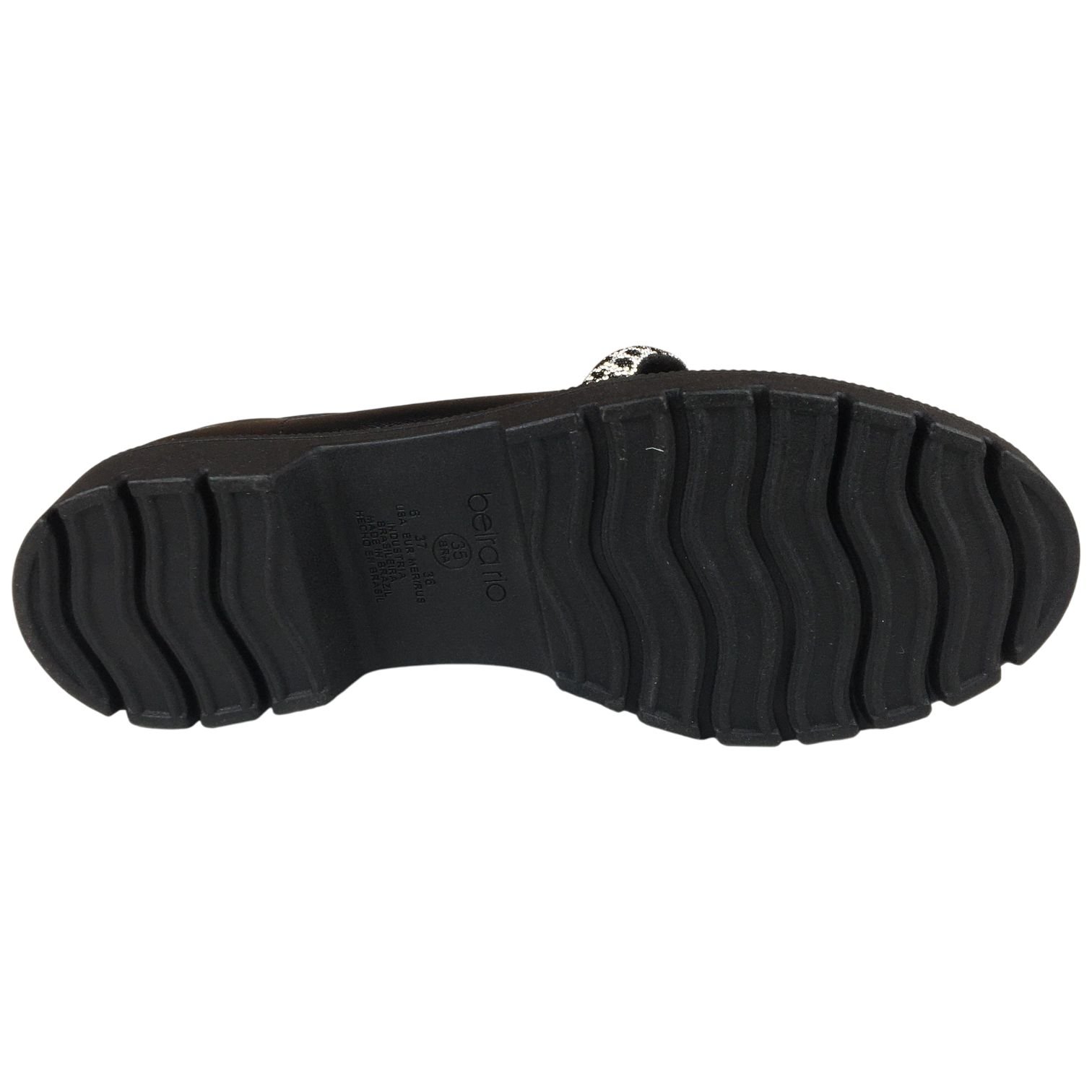 Sapato Mocassim Casual Feminino Beira Rio Conforto Brilho Preto 5
