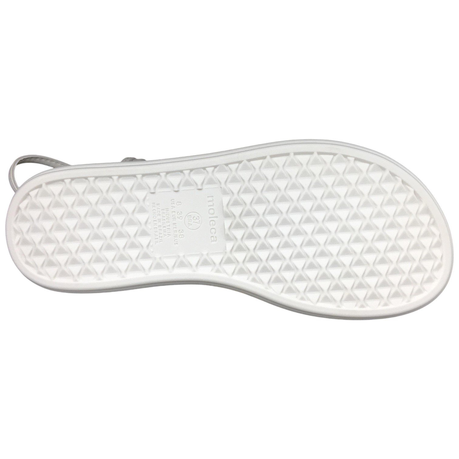 Sandália Casual Feminina Moleca Conforto Com Aplique Coração Branco 5