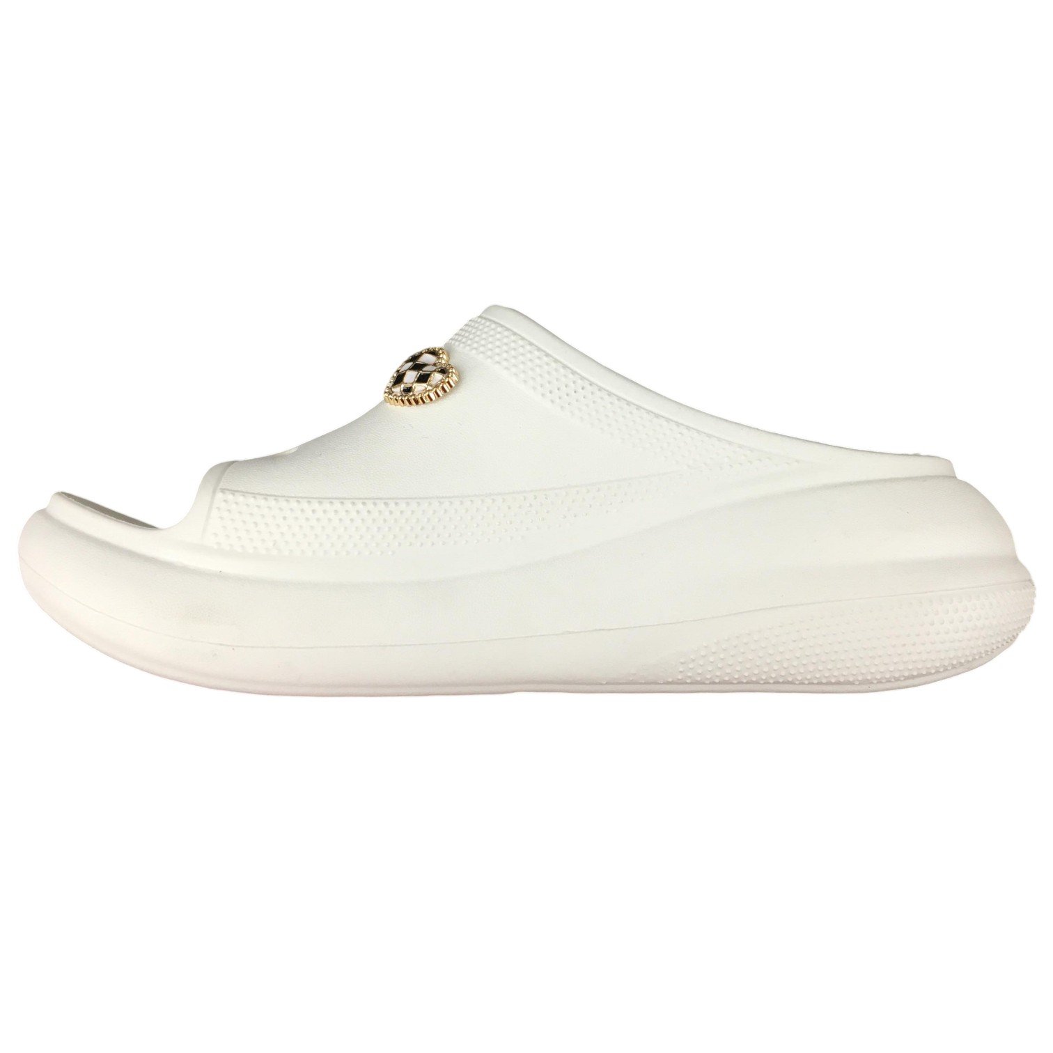 Sandália Chinelo Nuvem Feminino Slide Com Apliques Scaleno Branco 3