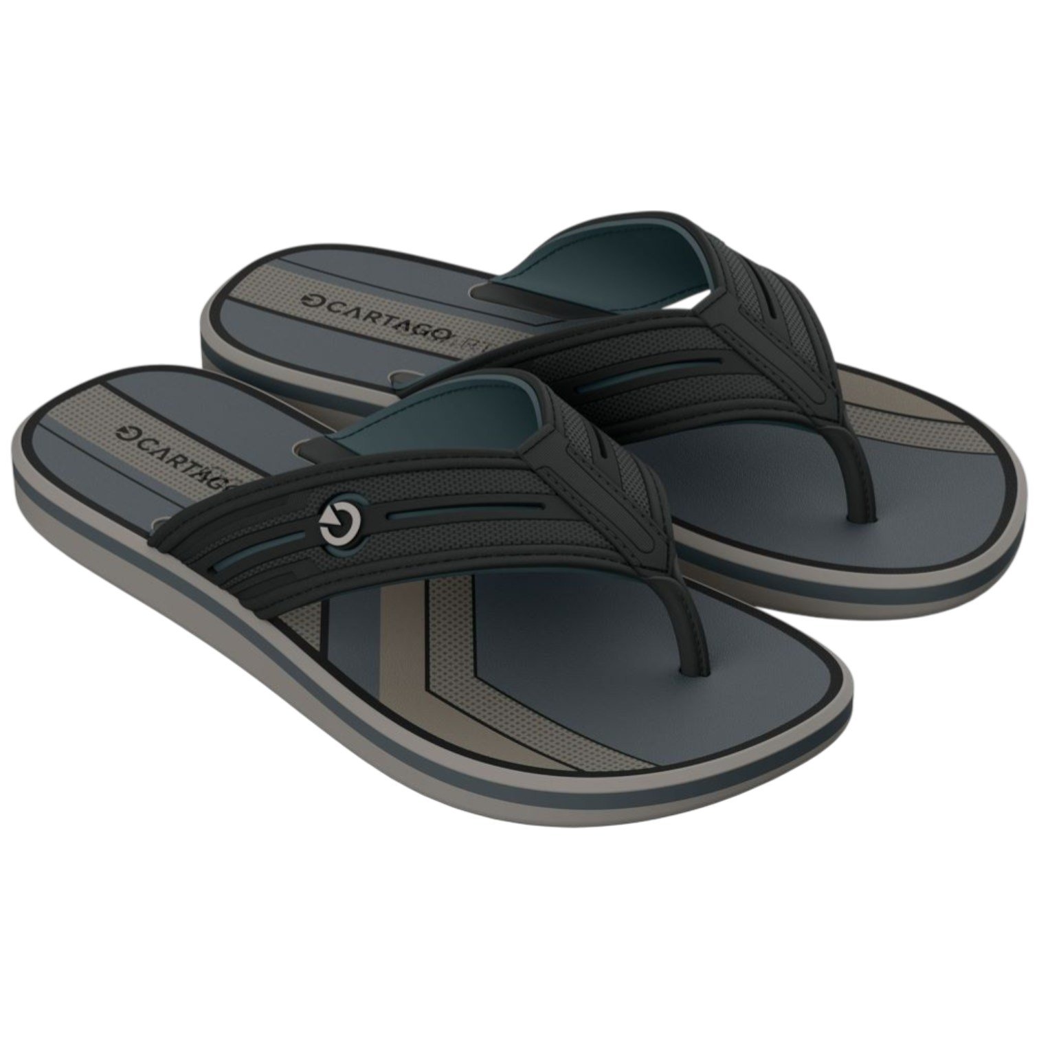 Chinelo De Dedo Masculino Cartago Palermo III Grendene Preto 2