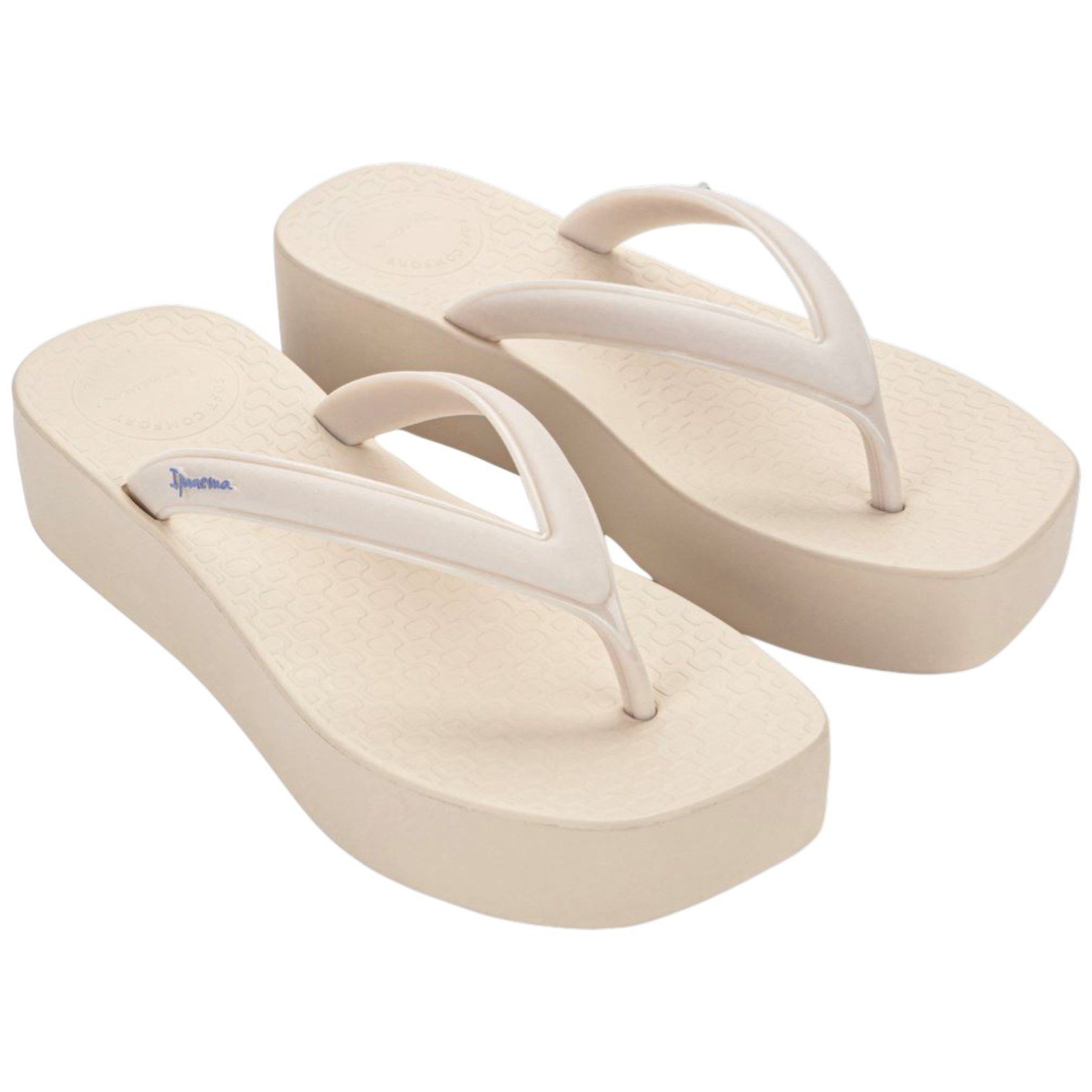 Chinelo de Dedo Plataforma Casual Feminino Ipanema Pluma Bege 3