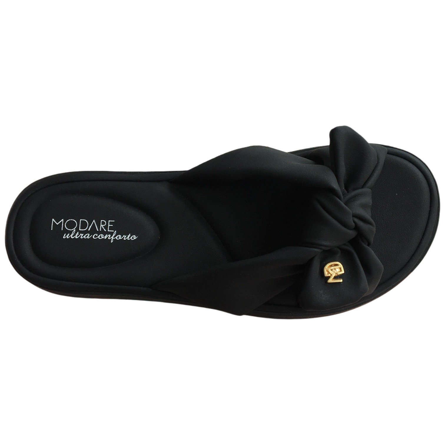 Sandália Chinelo Slide Feminino Modare Ultraconforto Laço Preto 4