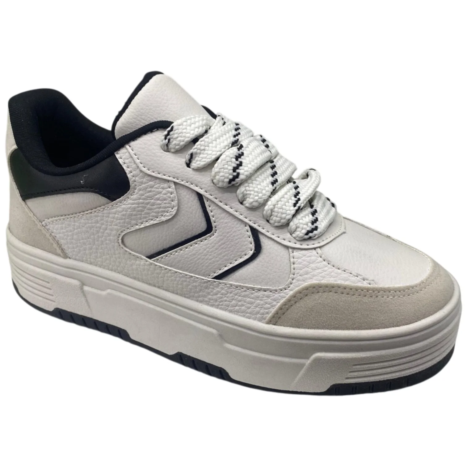 Tênis Casual Feminino Plataforma Nadia Talita Confortável Off White 2