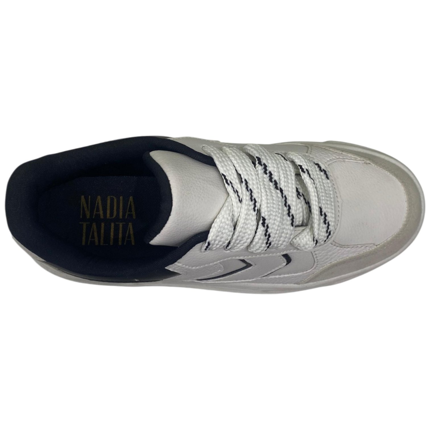 Tênis Casual Feminino Plataforma Nadia Talita Confortável Off White 4