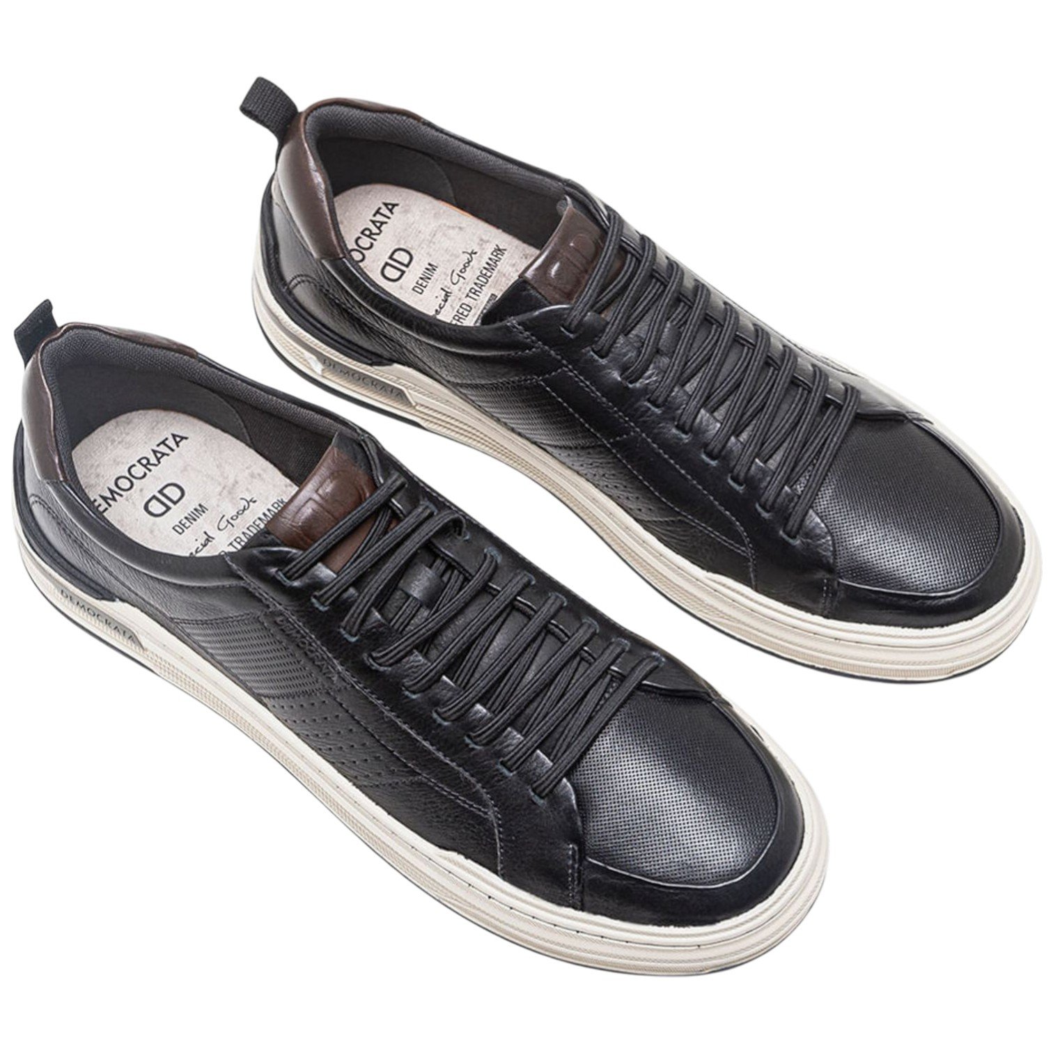 Sapatênis Masculino Democrata Denim Mike Original Preto 2