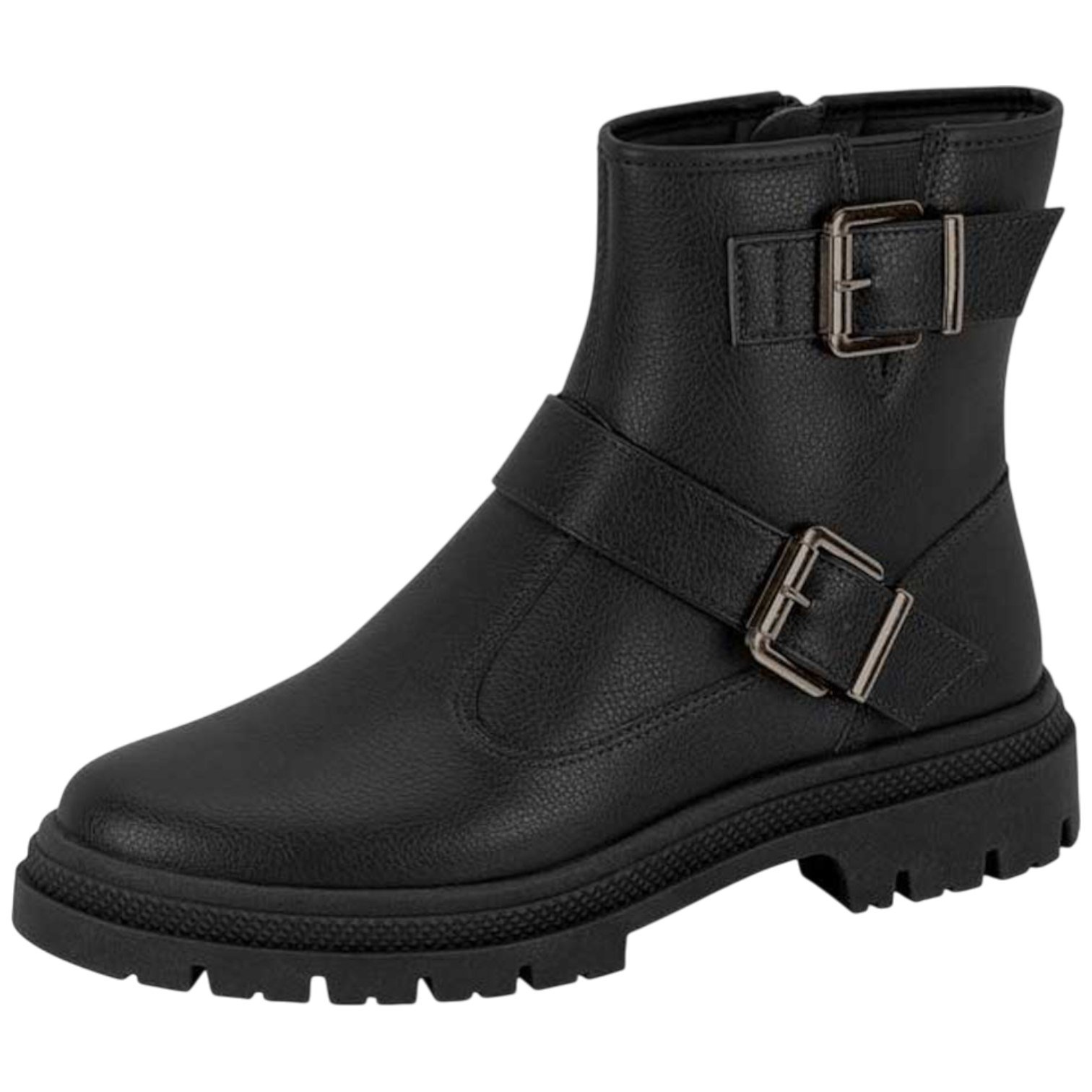 Bota Casual Feminina Moleca Cano Curto Preto 2