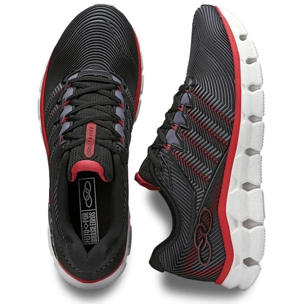 Tênis Olympikus Taurus Masculino Preto/Vermelho 2