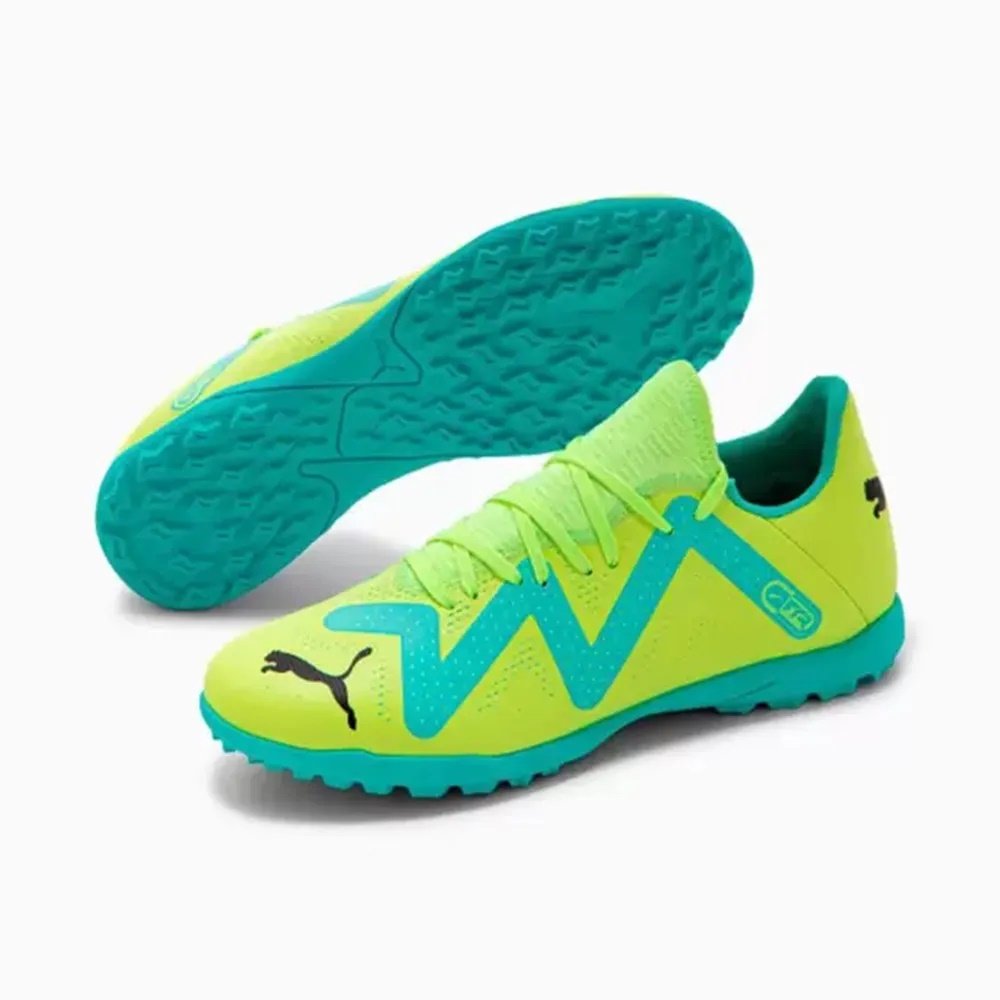 Chuteira Society Puma Future Play TT Azul/Verde 2