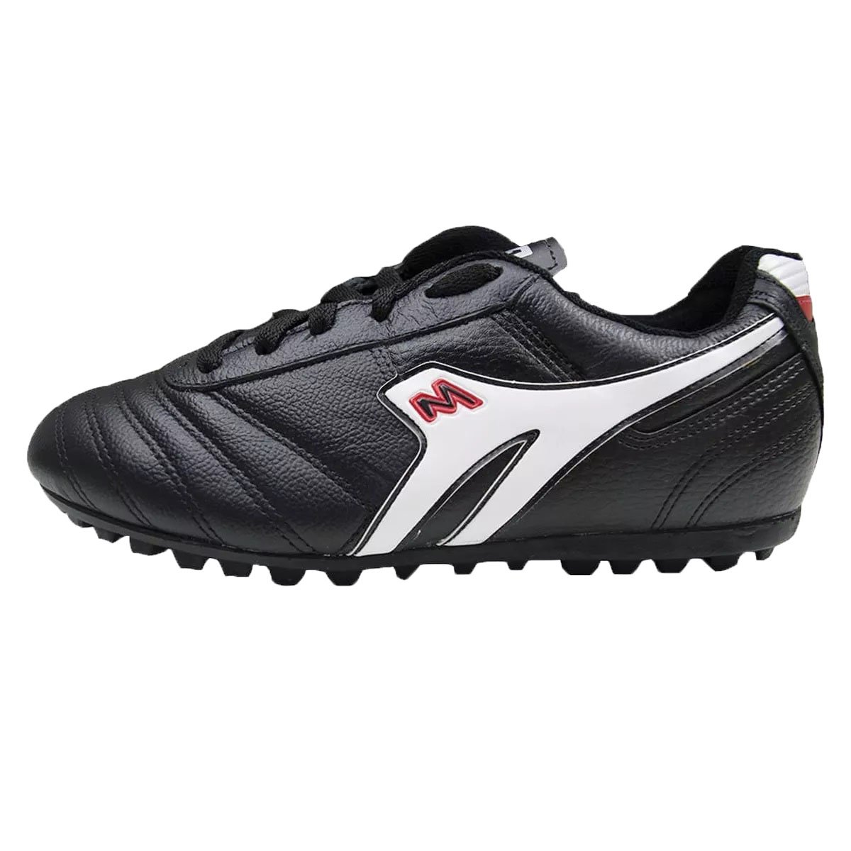 Chuteira Society Mathaus Azzurra Preto/Branco 2