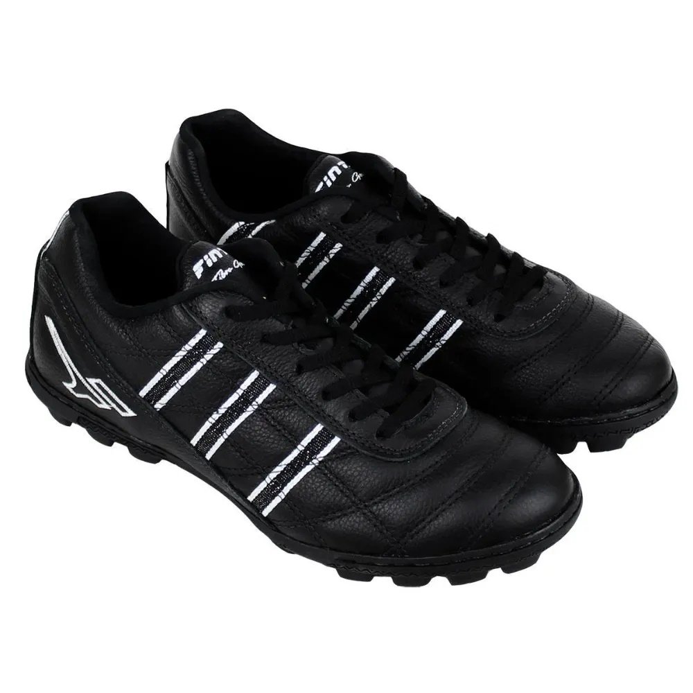 Chuteira Society Finta Fibra Couro Natural Preto 4