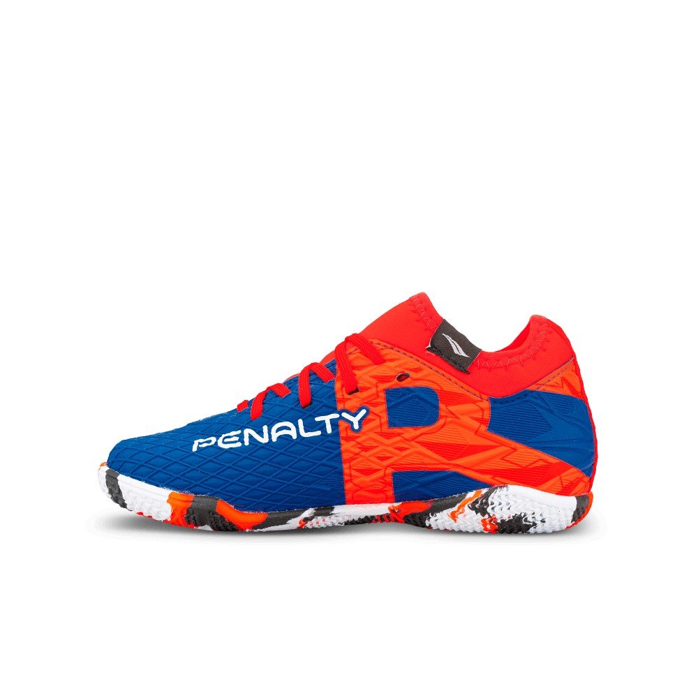 Chuteira Futsal Penalty Rx Locker Kids Y-3 Azul/Laranja 2
