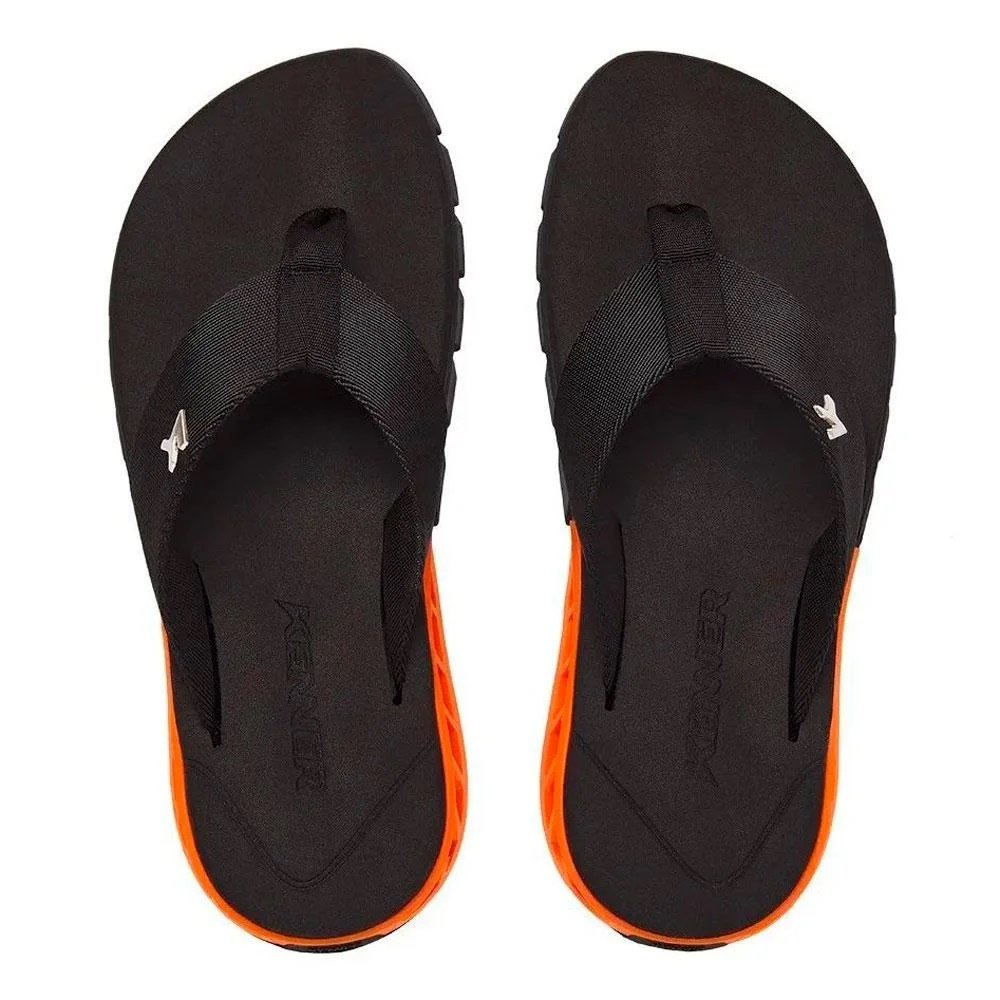 Chinelo Kenner Rakka Preto/Laranja 1