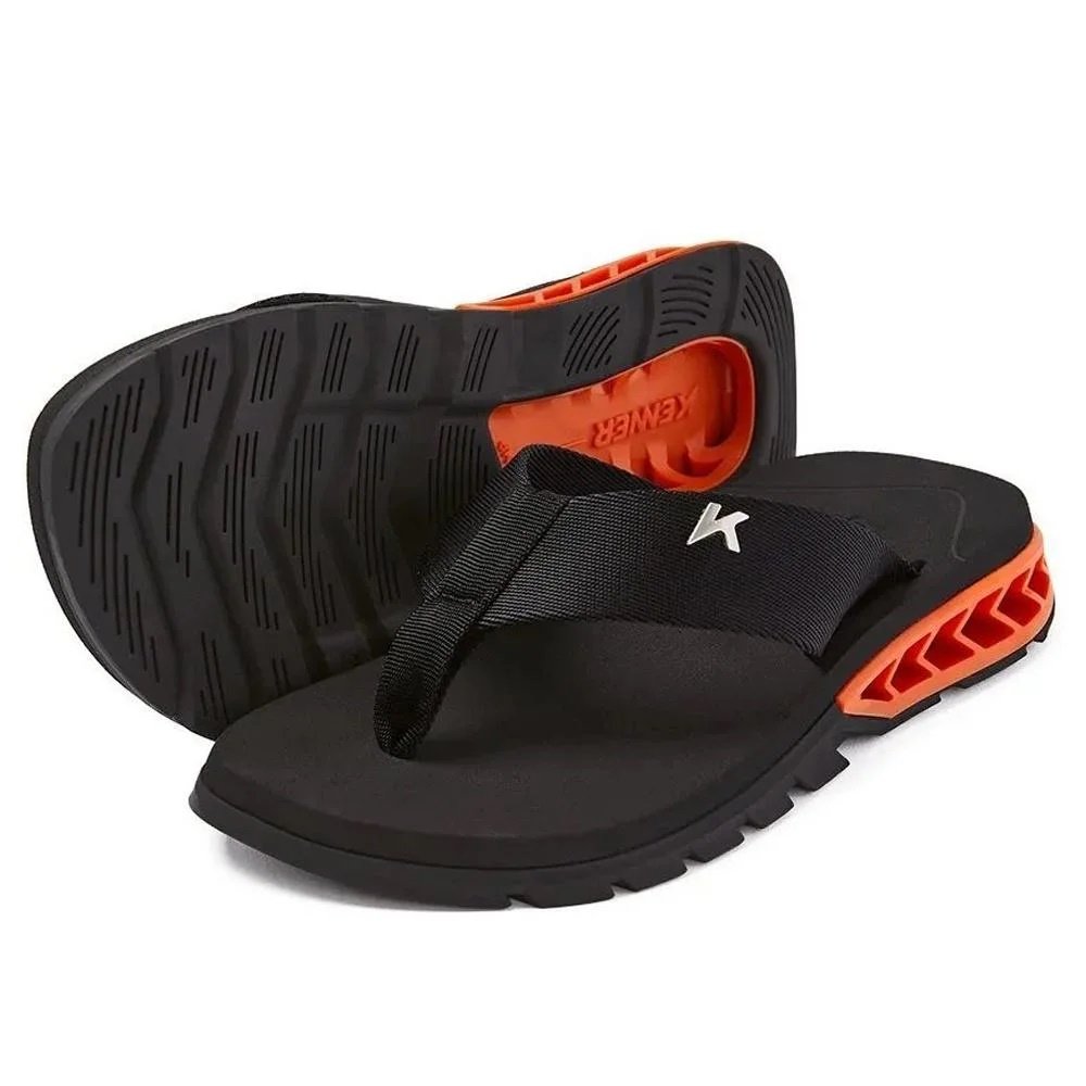 Chinelo Kenner Rakka Preto/Laranja 2