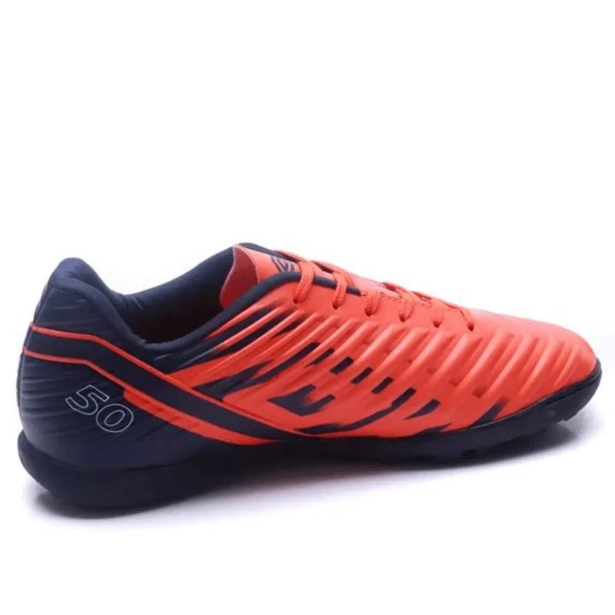 Chuteira Society Umbro Fifty v2023 Masculino Marinho/Laranja 2