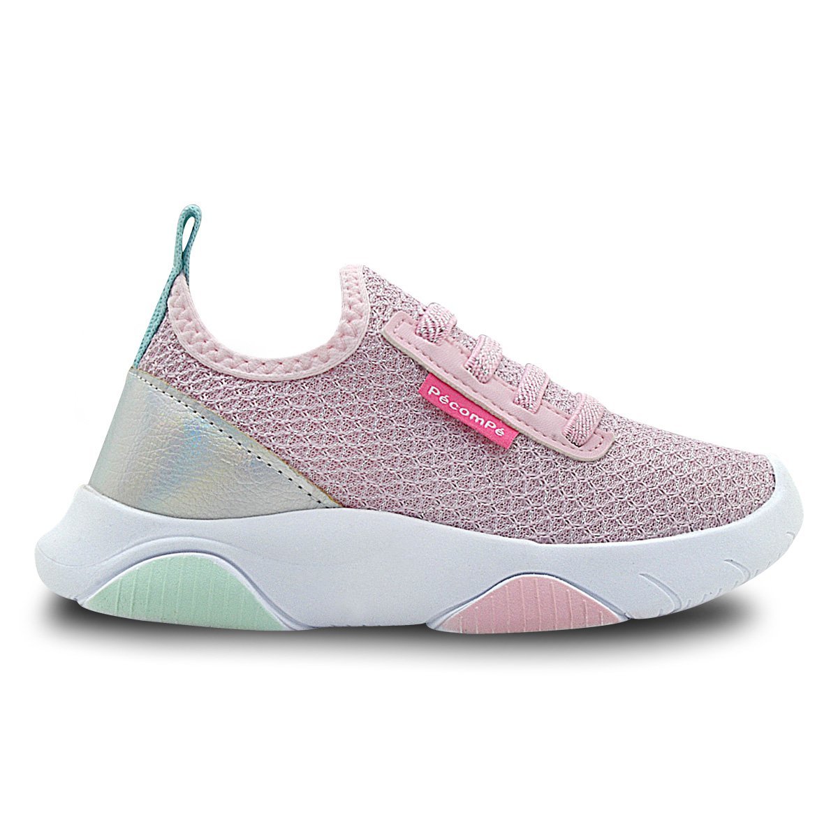 Tenis Infantil Menina Calce Facil Runner Leve Macio Rosa Renner