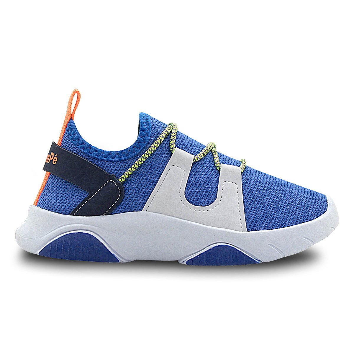Tenis Infantil Pe com Pe Menino Calce Facil com Elastico Azul Royal 1