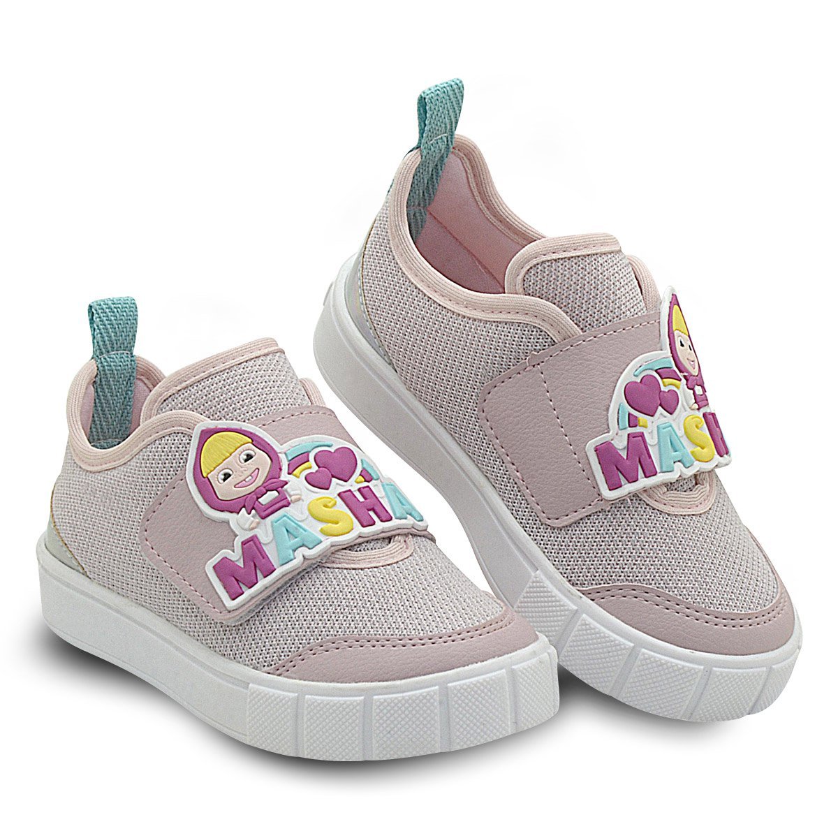 Tenis Infantil Menina Masha e o Urso Casual Nude/Rosa 2
