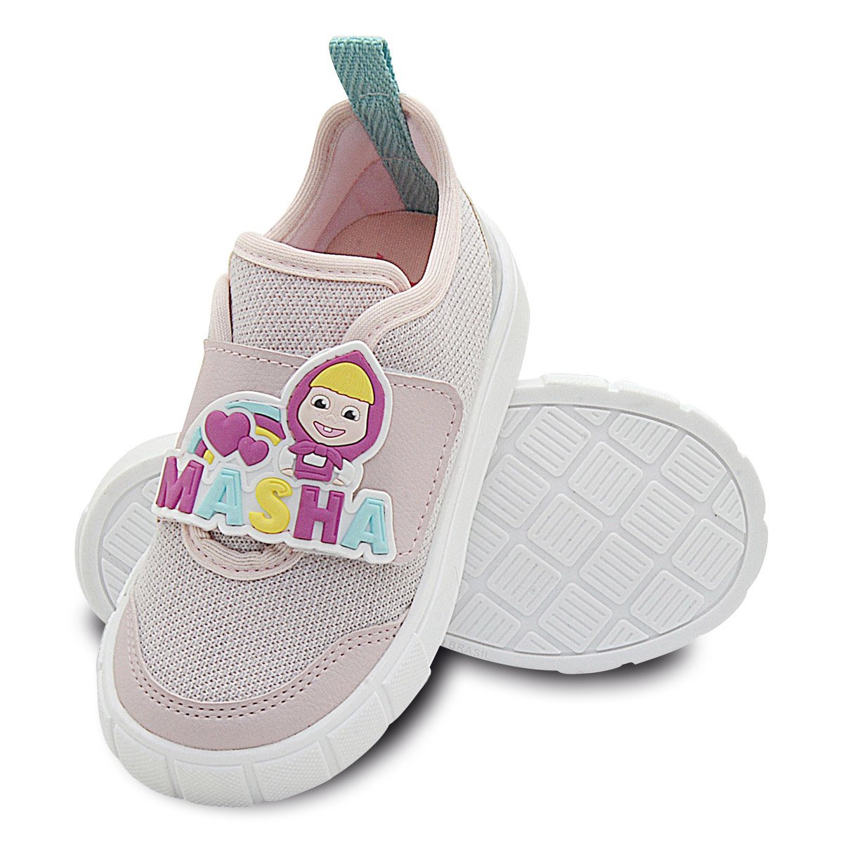 Tenis Infantil Menina Masha e o Urso Casual Nude/Rosa 3