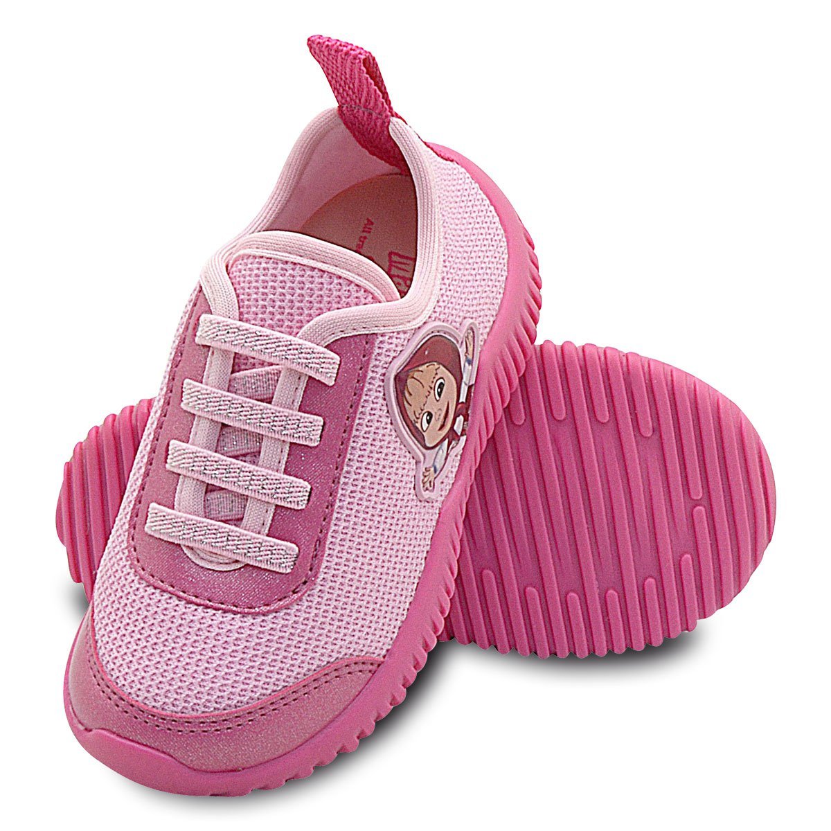 Tenis Masha e o Urso Infantil Menina Pe com Pe Calce Facil Rosa 4