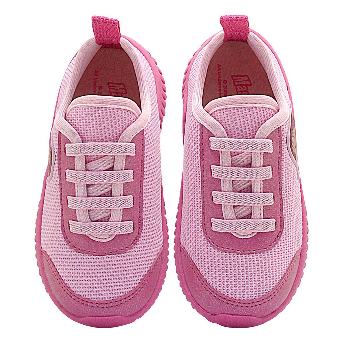 Tenis Masha e o Urso Infantil Menina Pe com Pe Calce Facil Rosa 5