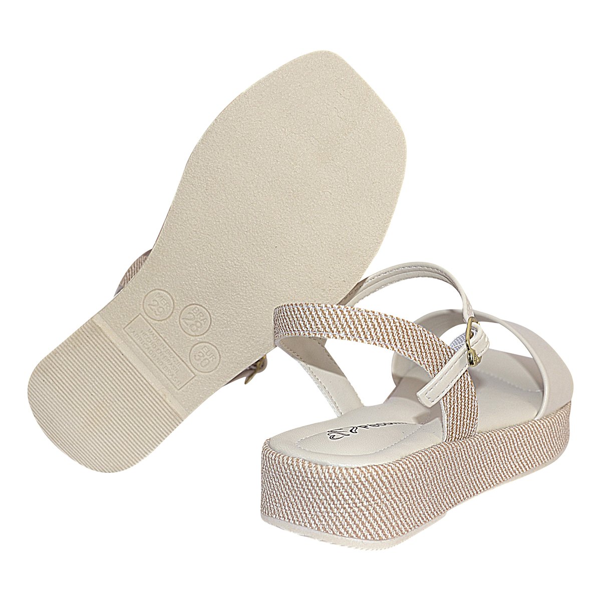 Sandalia Infantil Menina Agata Flat Com Bolsa Off White 3