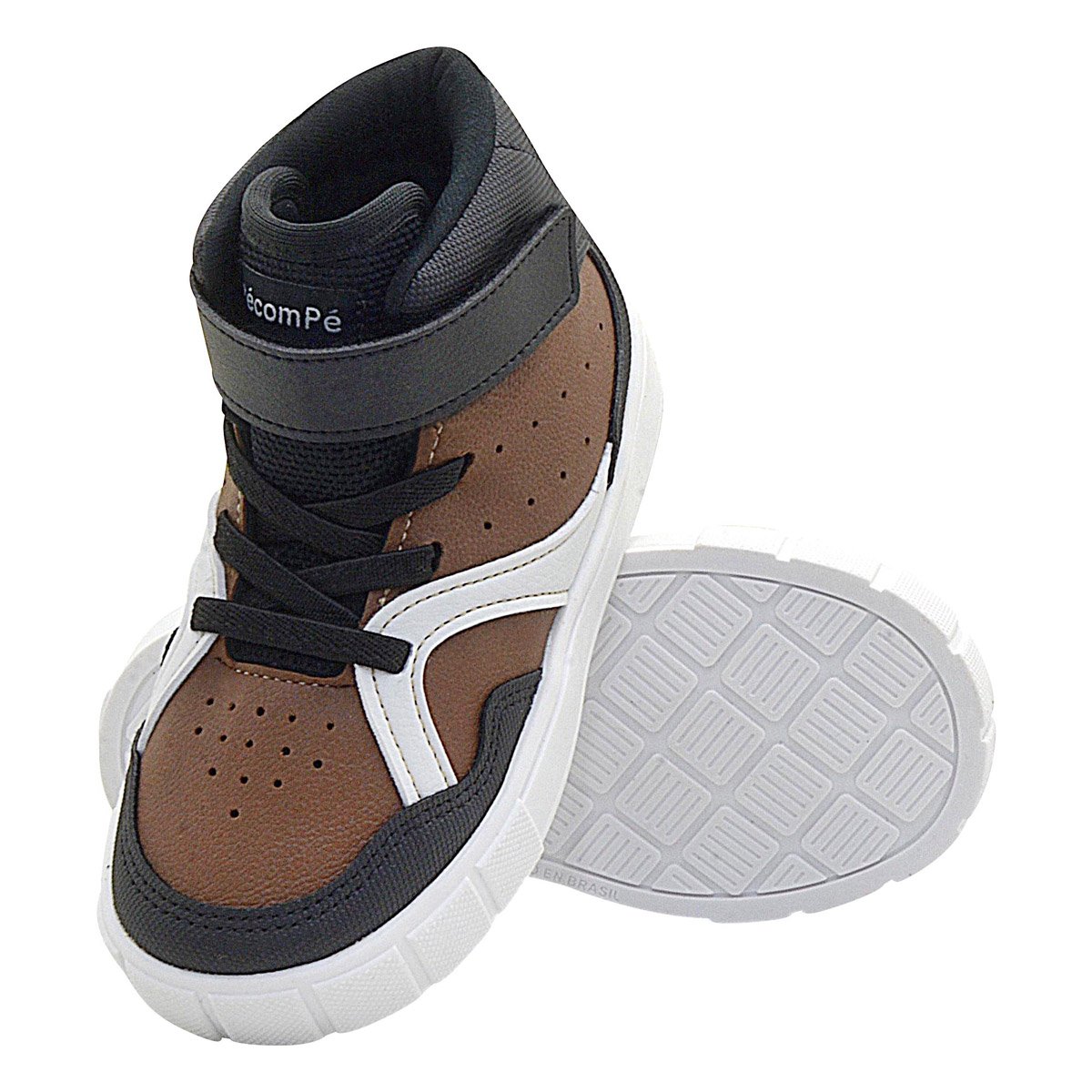 Tenis Abotinado Infantil Menino Urban Guty Preto/Caramelo 4