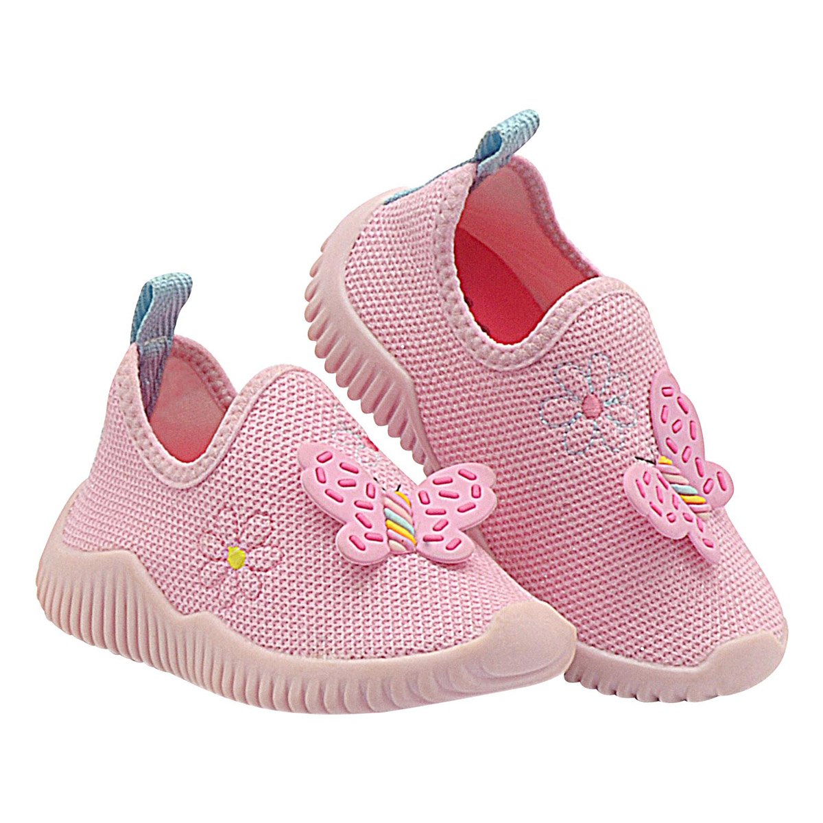 Tenis Infantil Menina Rosa Delicado Borboleta Rosa Bebê 2
