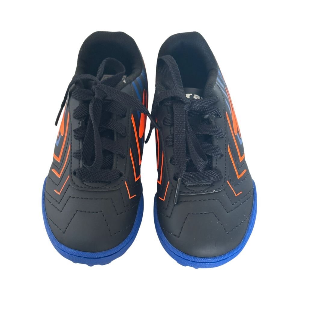 Chuteira Infantil Society Dray Preto/Laranja/Azul 3