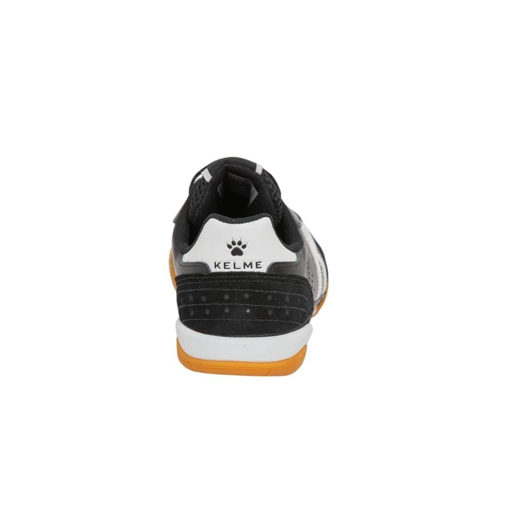 Chuteira Futsal Kelme Elite Couro Amortecedor Reforçado Preto 4