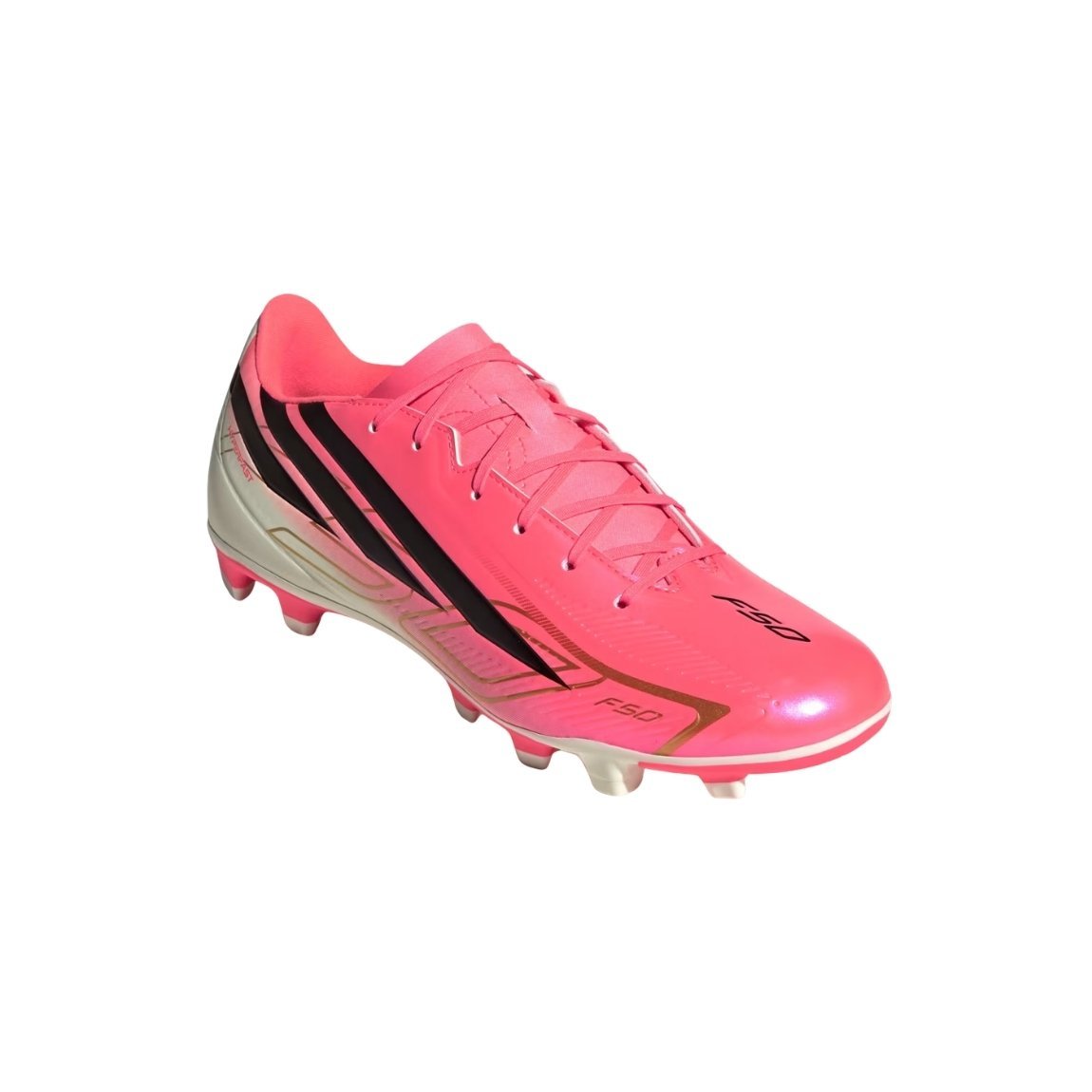 Chuteira Adidas F50 Hyperfast Club Campo Rosa 2
