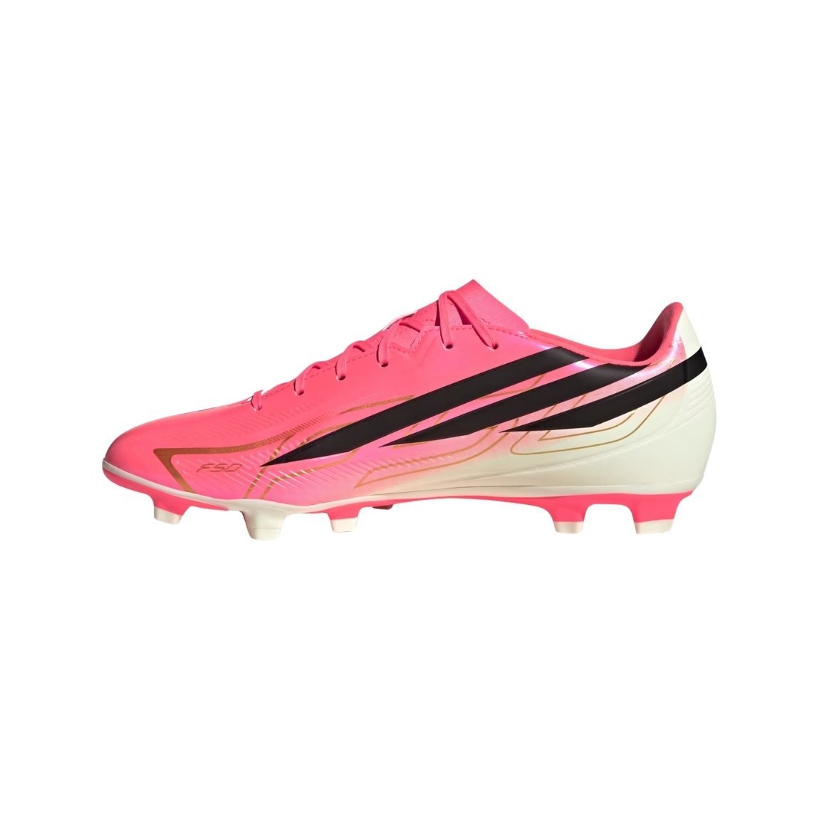 Chuteira Adidas F50 Hyperfast Club Campo Rosa 3