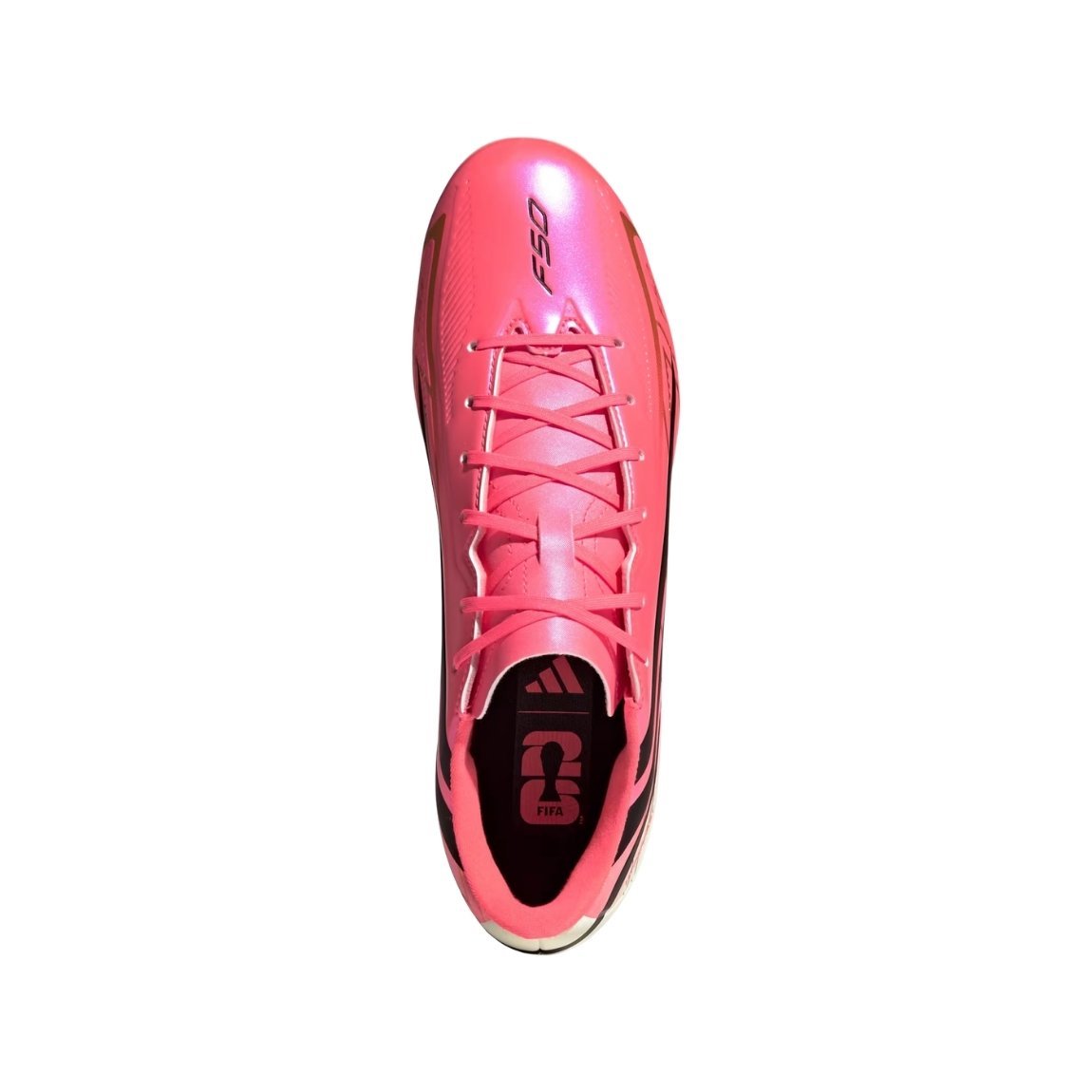 Chuteira Adidas F50 Hyperfast Club Campo Rosa 5