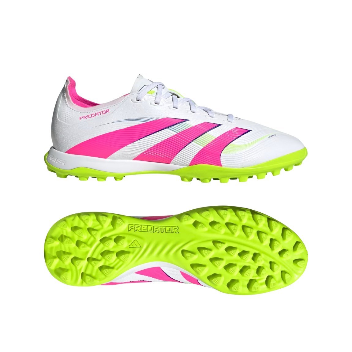 Chuteira Adidas Predator League TF Society Branco/Rosa 4
