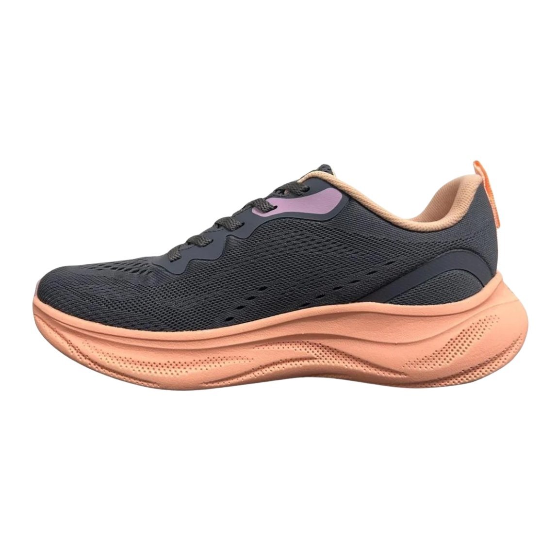 Tênis Skechers Cloud Feminino Cinza Escuro/Laranja 3