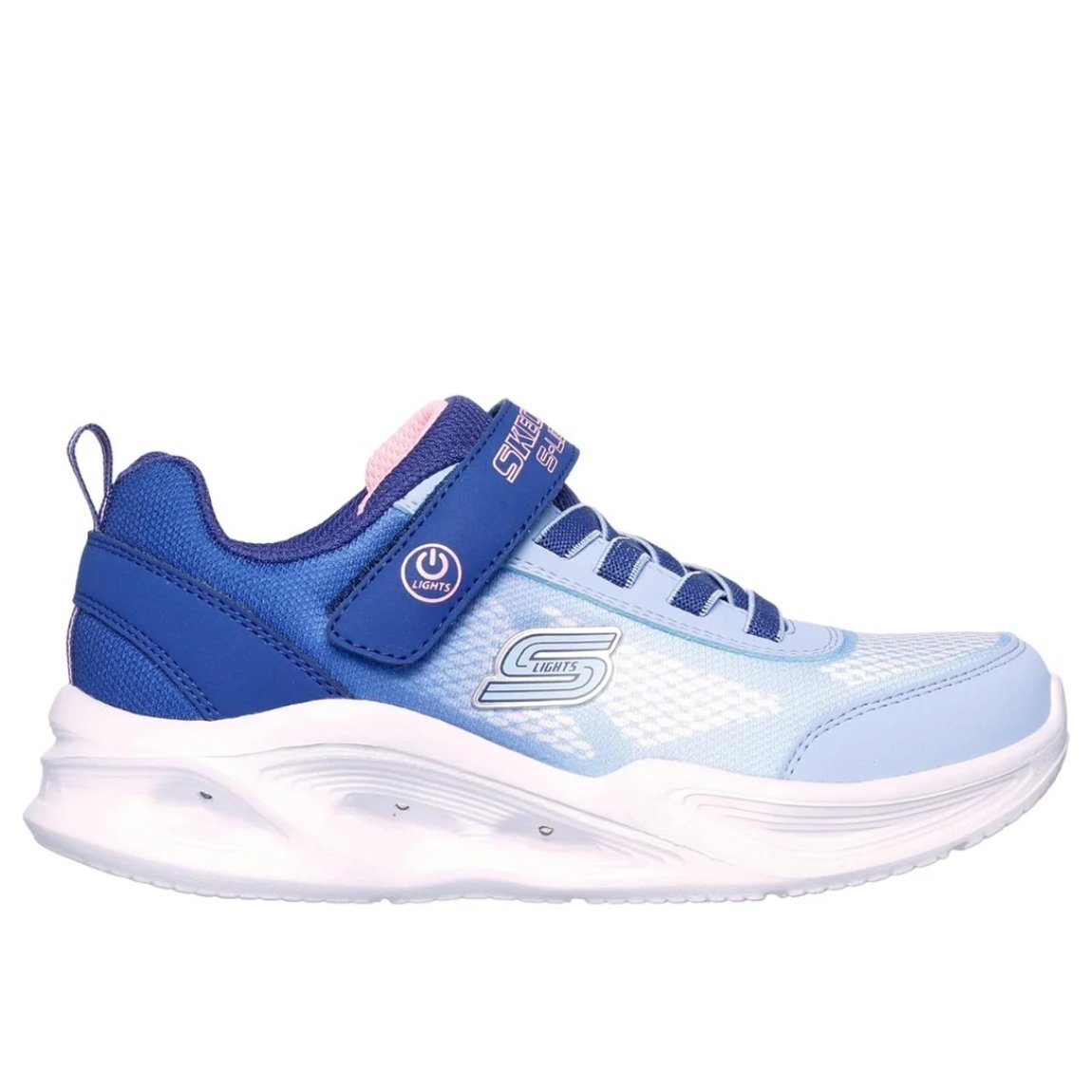 Tenis Skechers Sola Glow Ombre Deluxe Infantil Azul Claro 4