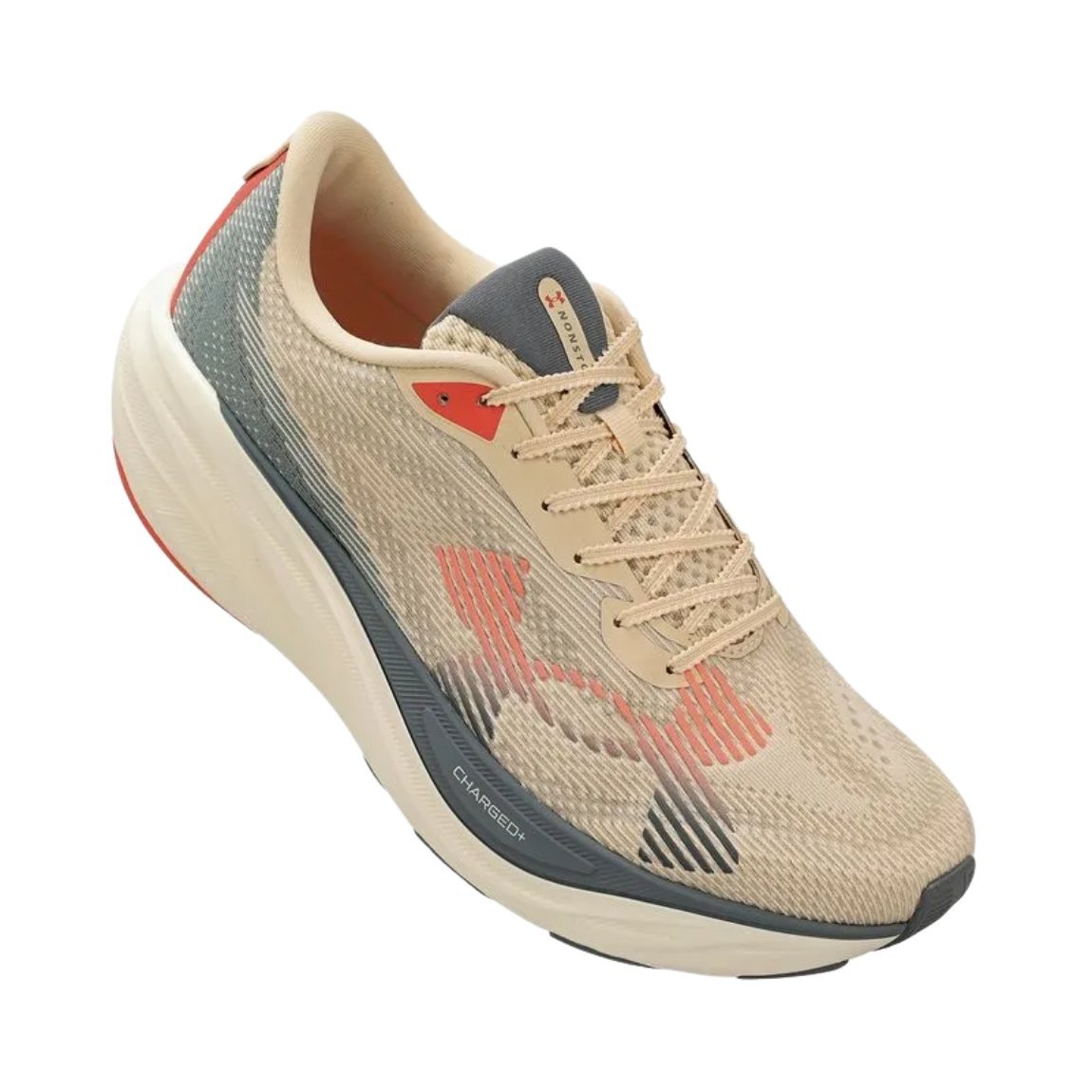 Tênis Under Armour Charged Nonstop Unissex Bege 2