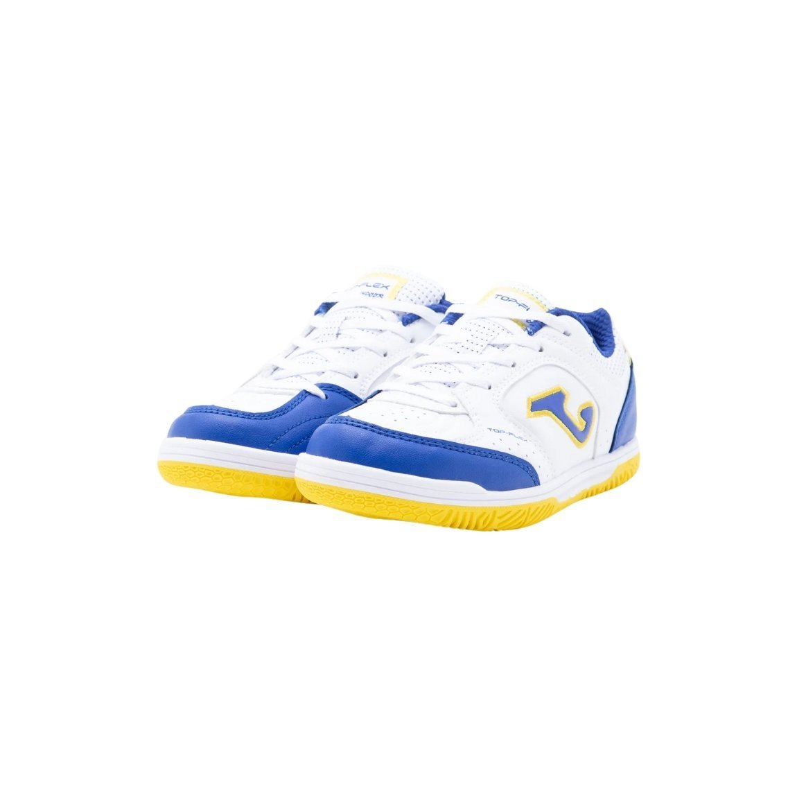 Chuteira Joma Top Flex Jr Futsal Infantil Branco/Azul 2
