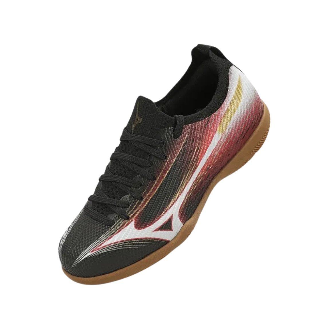 Chuteira Mizuno Alpha Club IN Futsal Infantil Preto/Vermelho 2
