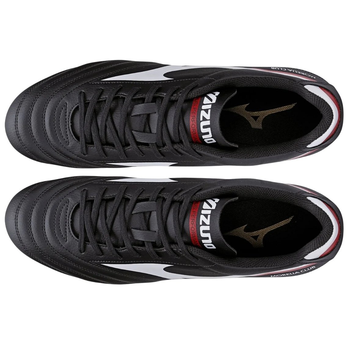 Chuteira Mizuno Morelia Club MD Campo Preto/Vermelho 2