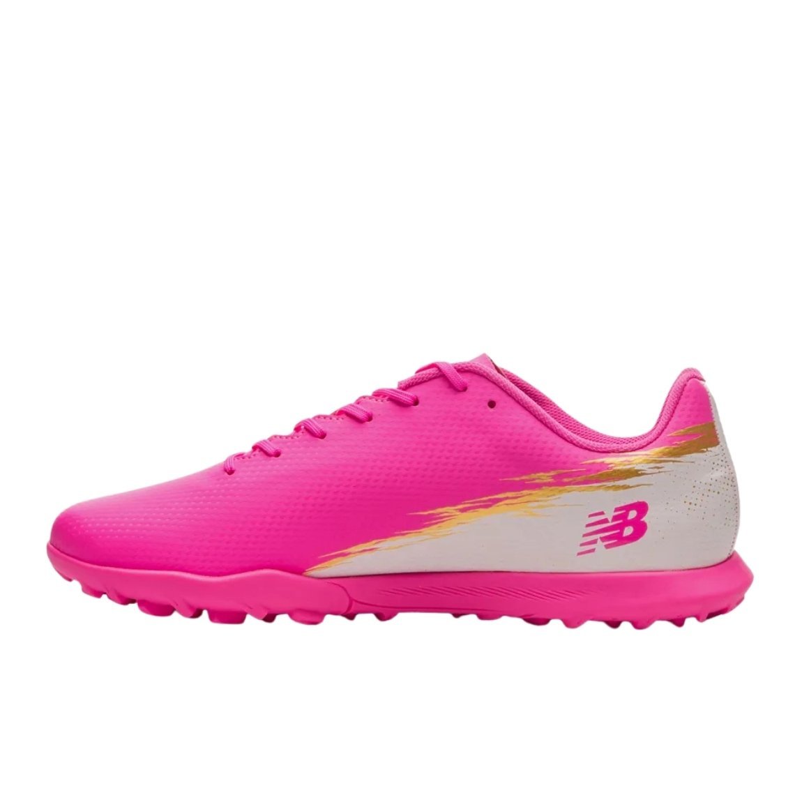 Chuteira New Balance Furon Club Society TF Unissex Rosa 3