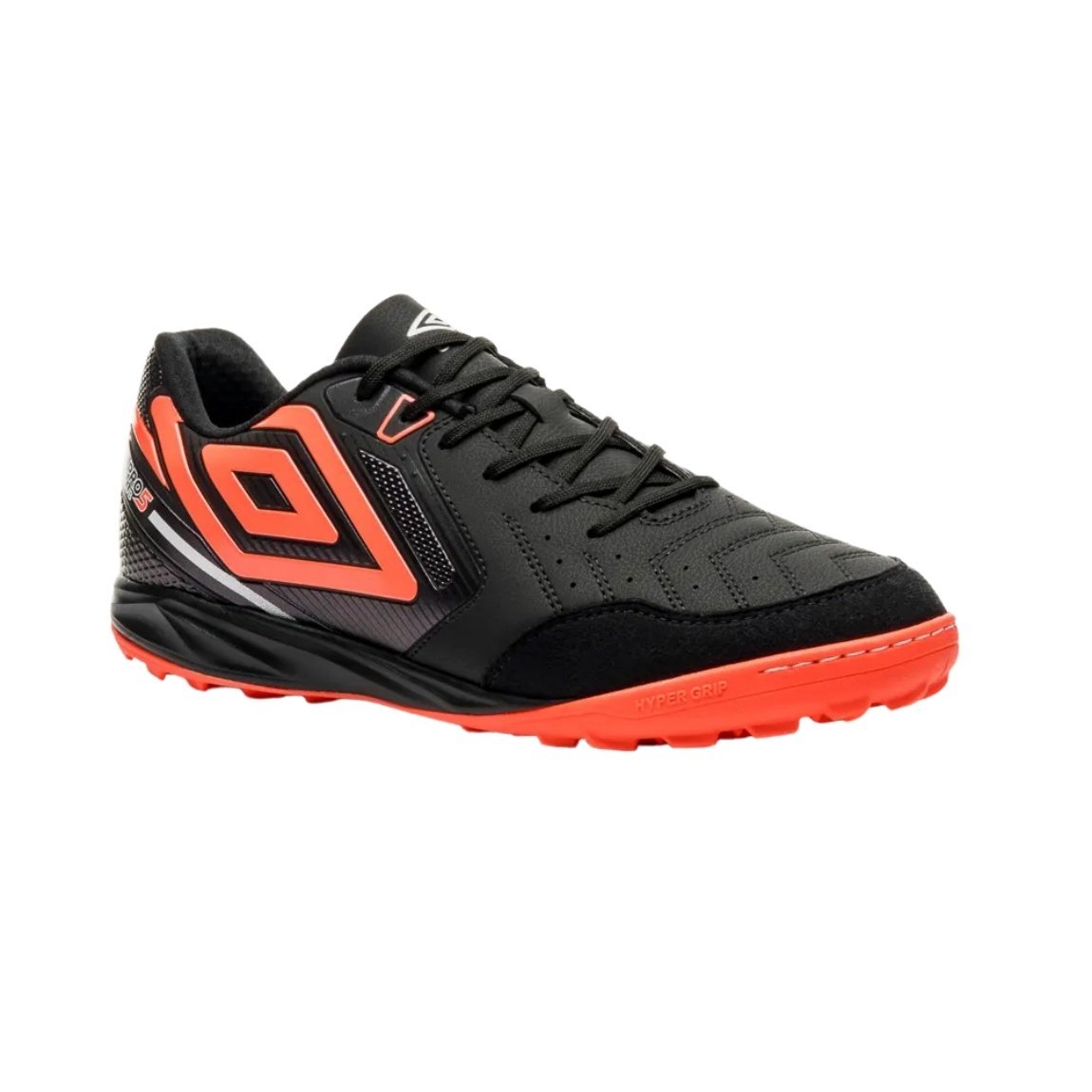 Chuteira Umbro Pro 5 Bump Club Society Preto/Rosa 2